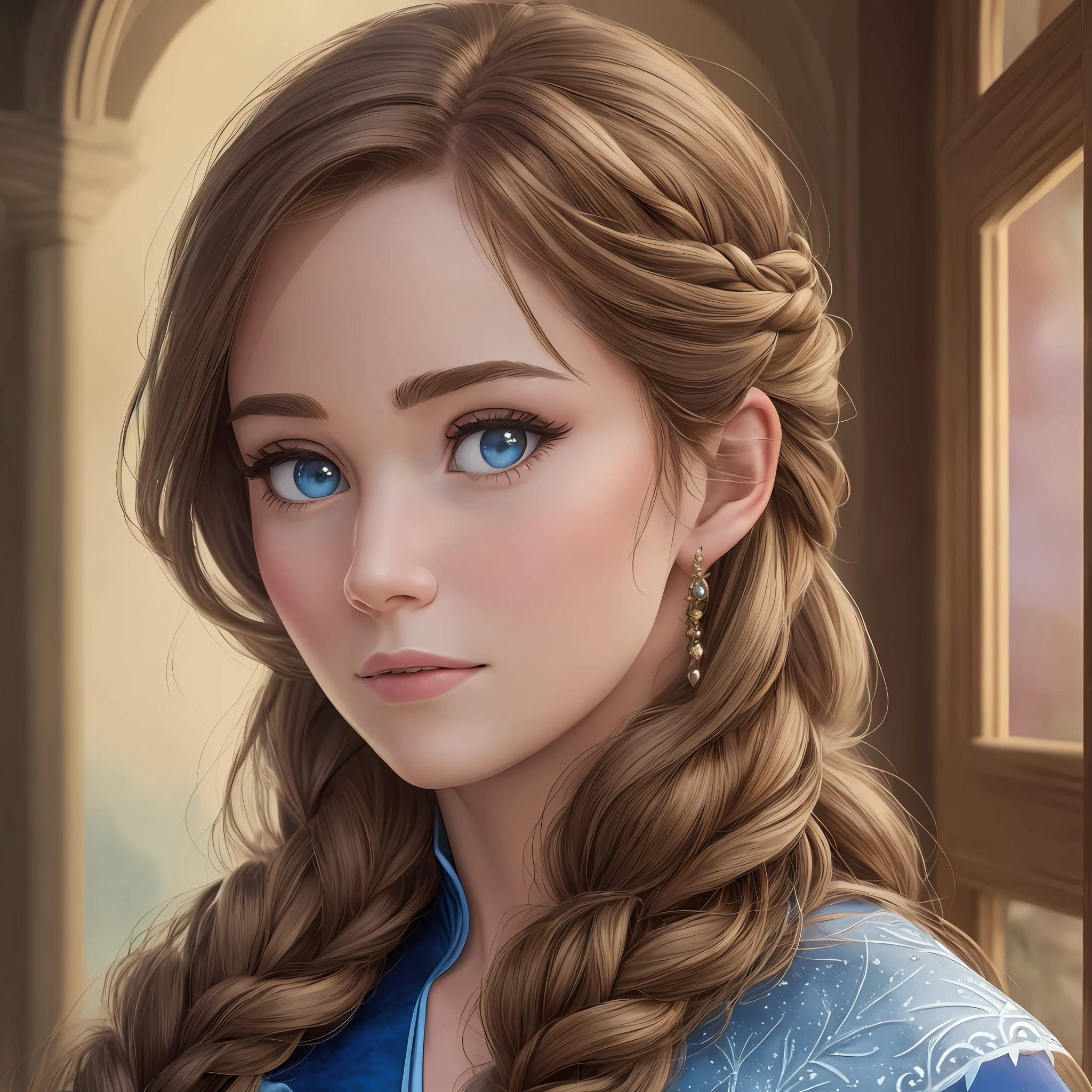 best quality, masterpiece, immensely detailed, realistic photo, anna from frozen