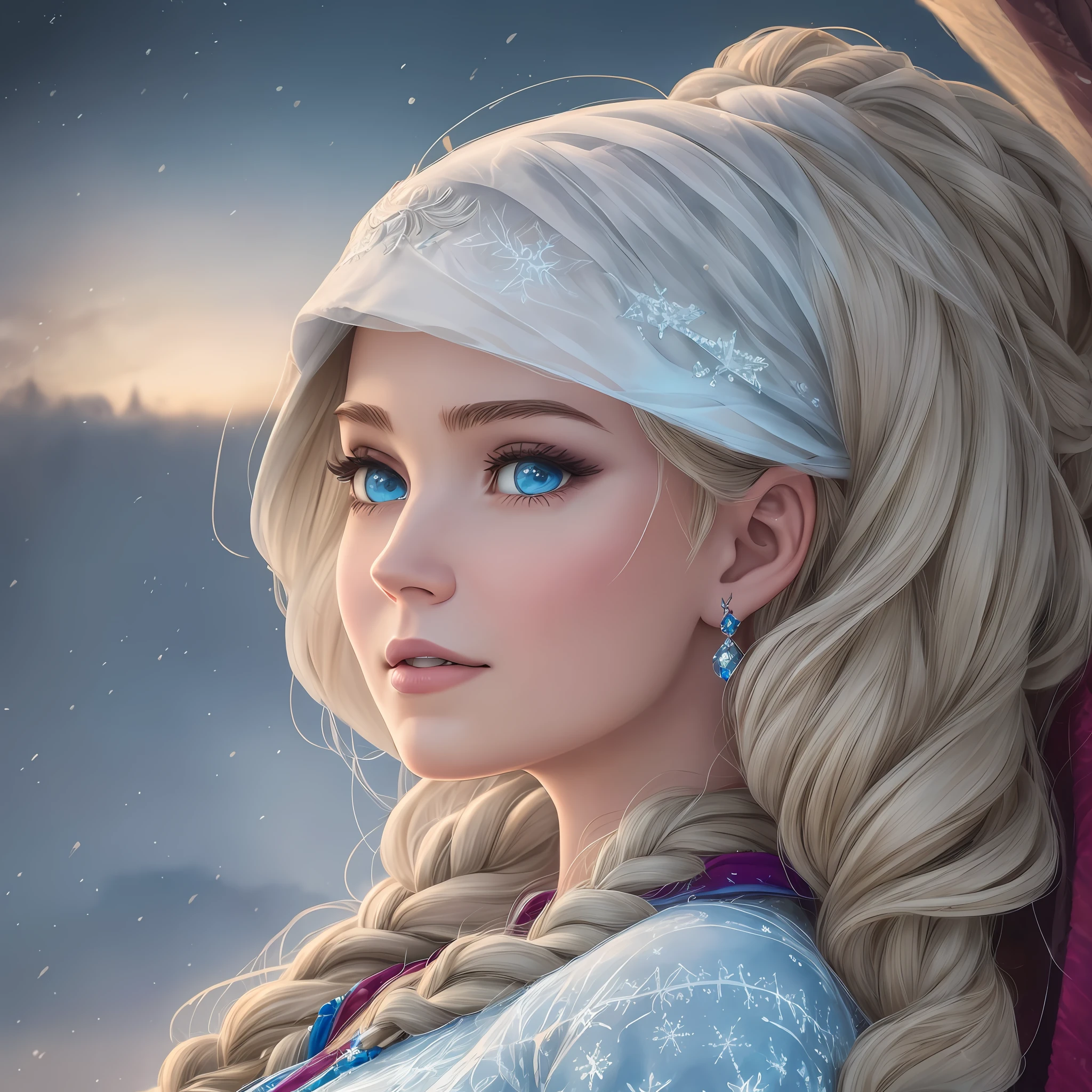best quality, masterpiece, immensely detailed, realistic photo, anna from frozen