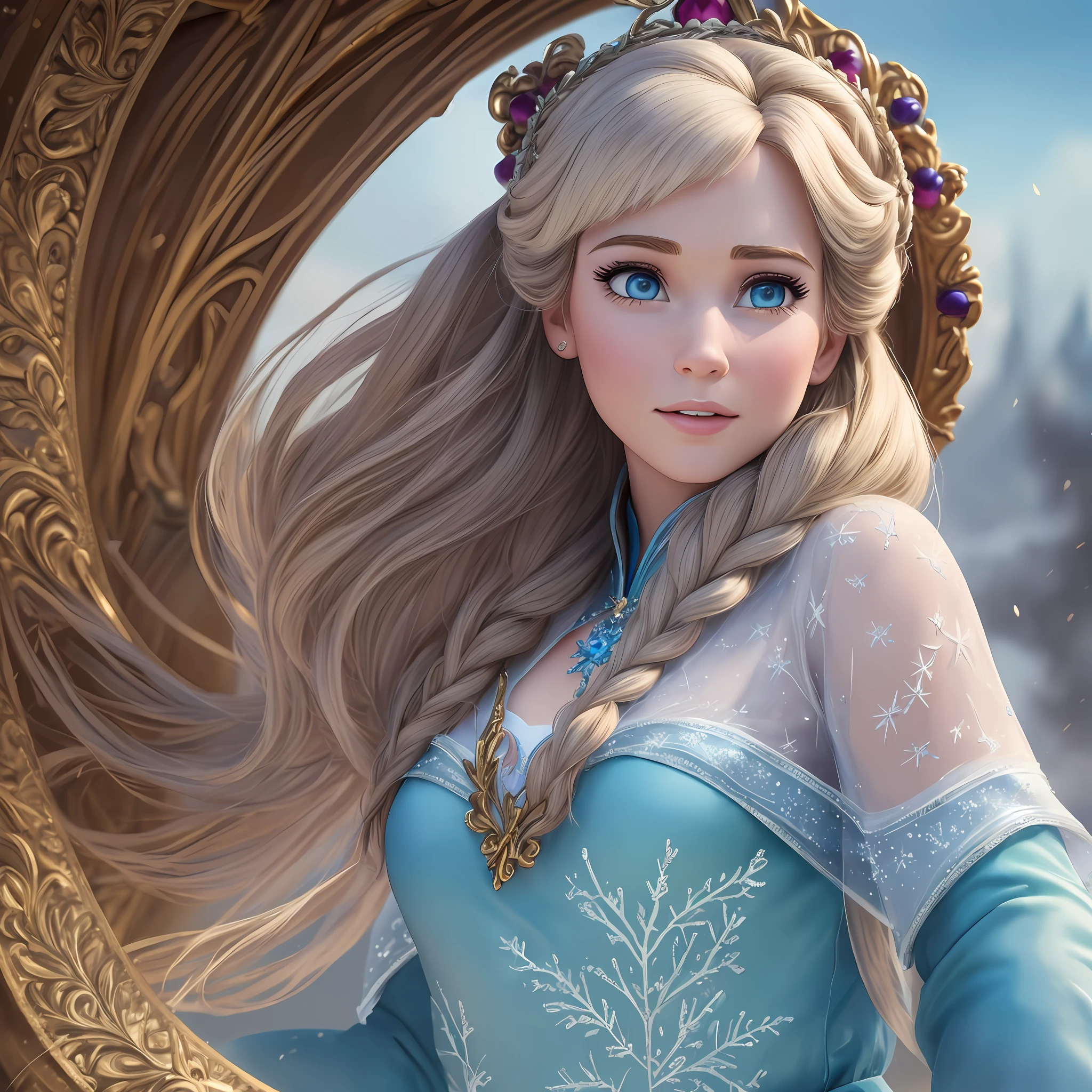 best quality, masterpiece, immensely detailed, realistic photo, anna of frozen, movie photo, disney, anna, perfect face, animation, ((((full body))) disney, very detailed, realistic photo