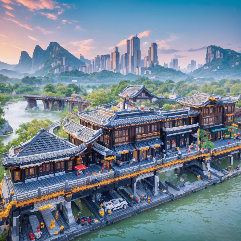 genshin impact, Liyue, lego, very detailed, super high resolution, 8K UHD --v 6