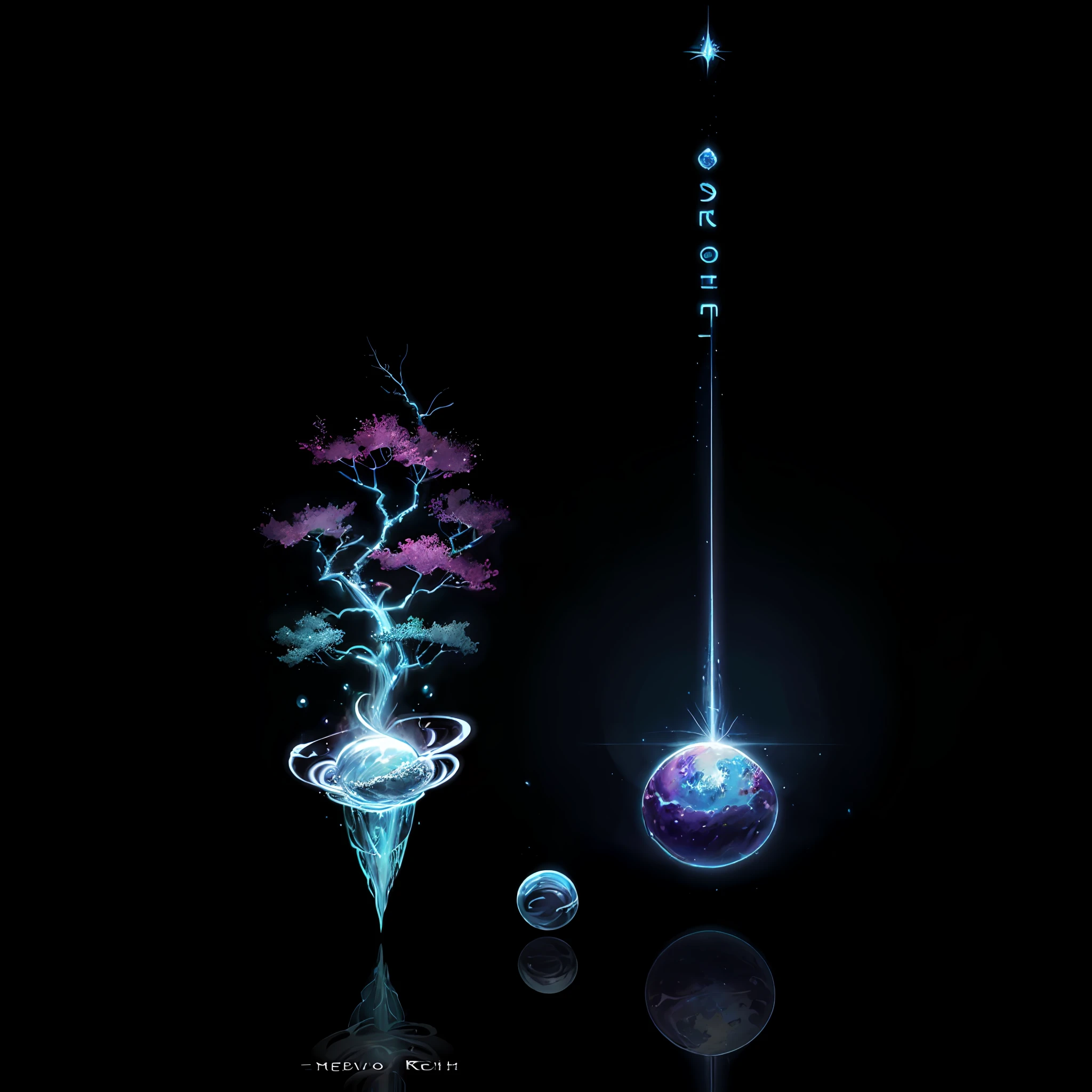 (extremely detailed and best quality CG artwork for a rock band album cover), mystical and mythological beginning, magical and glowing rock, rebirth and restart, cosmic and otherworldly elements, dynamic and vibrant color palette. ((Text: REBOOT))