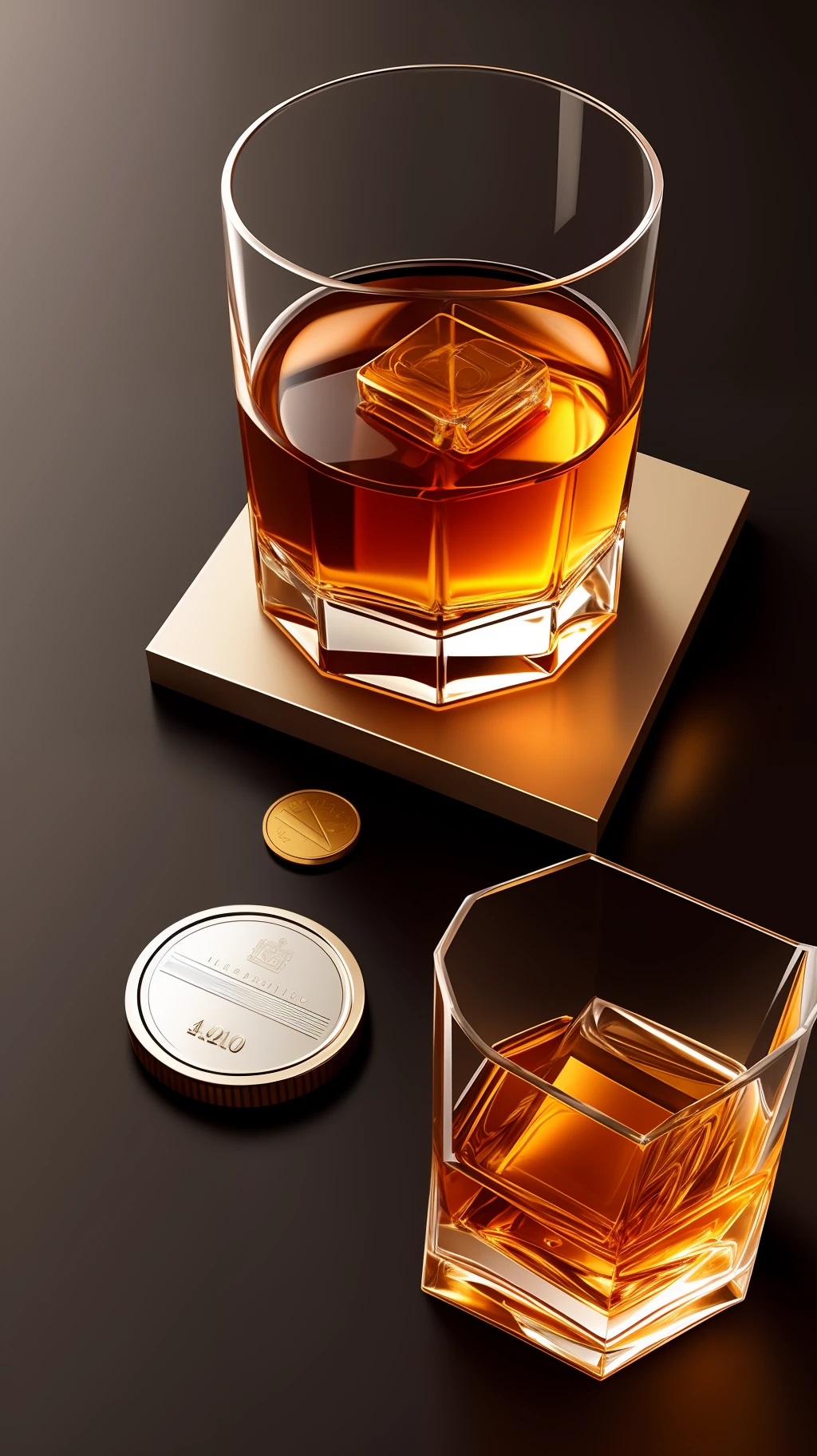 Whisky, money, 4k, realistic, elegance, minimalist, wealth