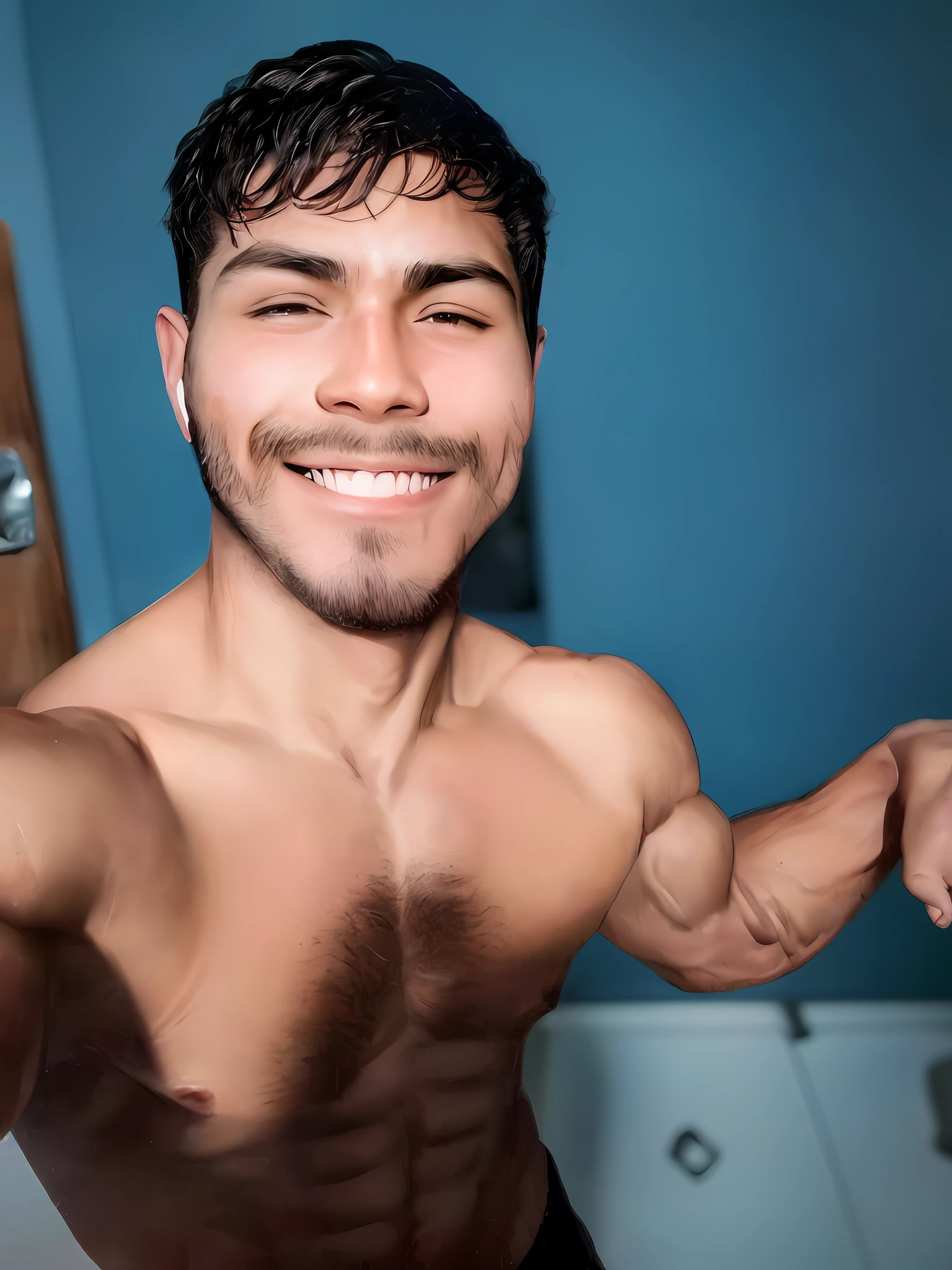 Muscle, gym (sweaty)