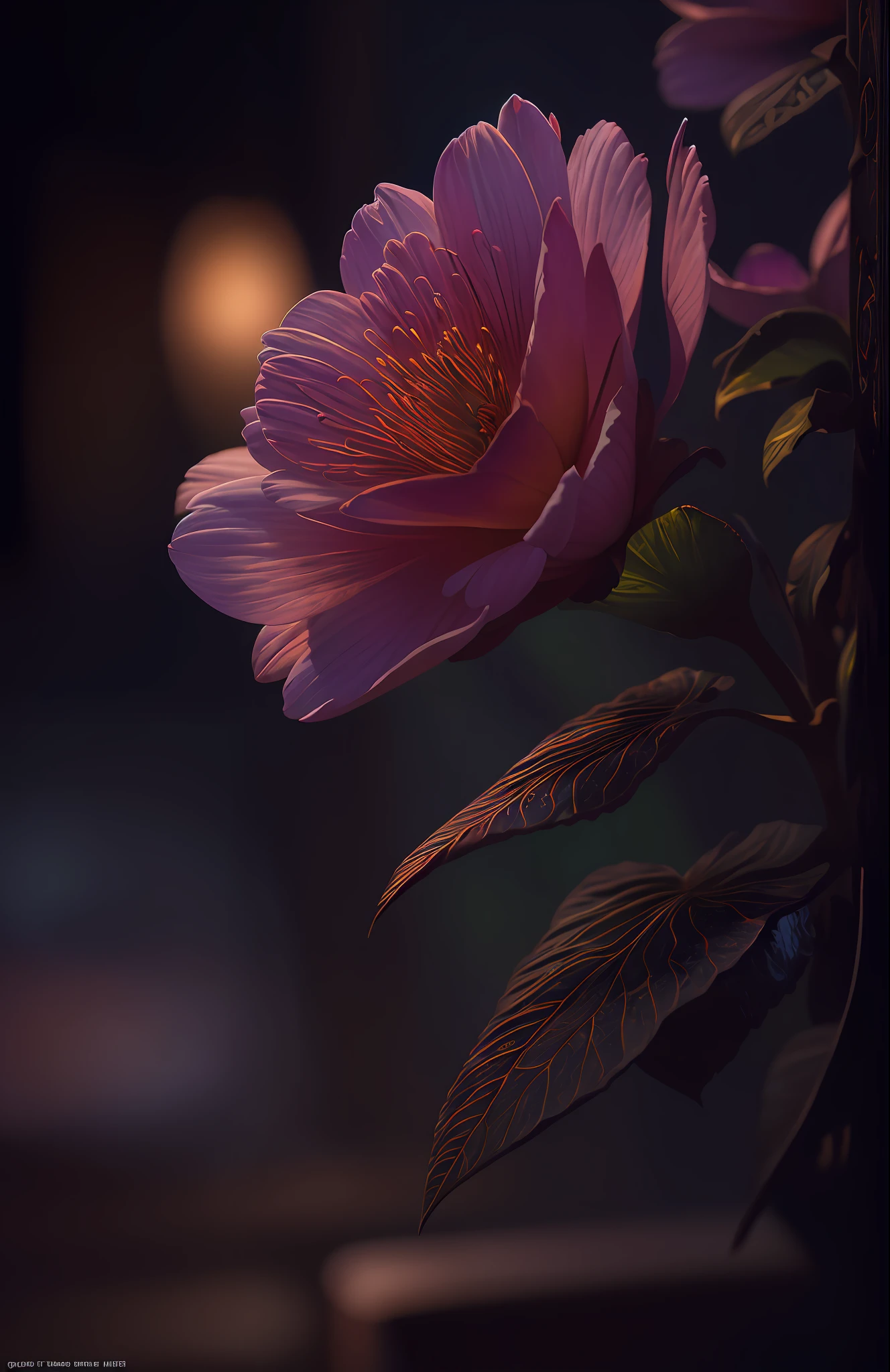 A flower by Casey Weldon, Olga Kvasha, Miho Hirano, hyperdetailed intricately detailed gothic art trending on Artstation triadic colors Unreal Engine 5 detailed matte painting, deep color, fantastical, intricate detail, splash screen, complementary colors, fantasy concept art, 8k resolution, gothic deviantart masterpiece, (dark shot:1.4), art by greg rutkowski and artgerm, soft cinematic light, adobe lightroom, photolab, hdr, intricate, highly detailed, (depth of field:1.4)