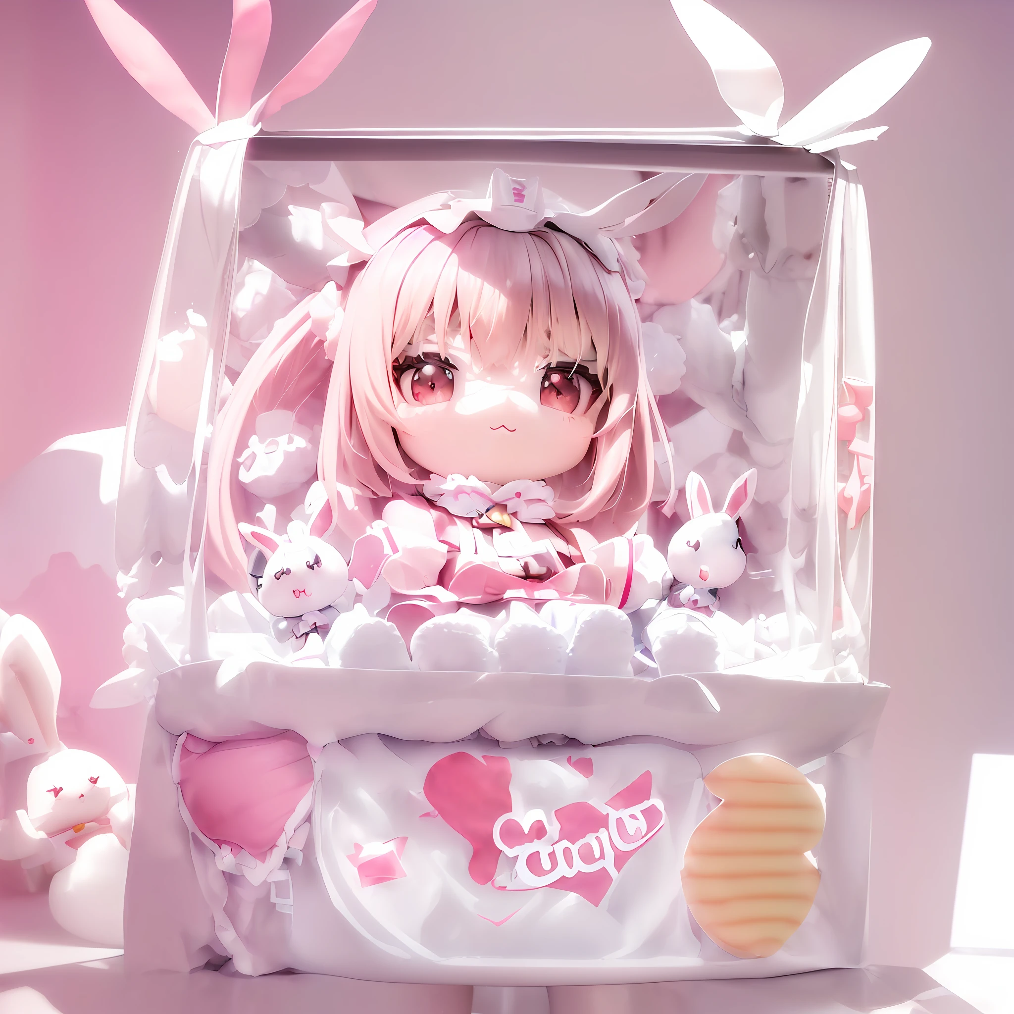 ((Kawaii HQ rendering), (Anime style 3D), (Cute anime girl rendering: 1.2), (Super realistic sweet bunny girl: 1.2), (Guvez style artwork: 0.8)), 
(There is a doll on the bed, cute 3D rendering, rabbit ears and blanket, cute girl in anime style, kawaii realistic portrait, ((super cute anime girl: 1.1) | cute 3D render girl), C4D style,
(embedding: rabbit)), perfect color effect, detail optimization, HD rendering quality, ((sweet details|cute rabbit ears): 1.1|bunny fur clothes: 1.2), grass, cute toys, action dolls, cute desserts.