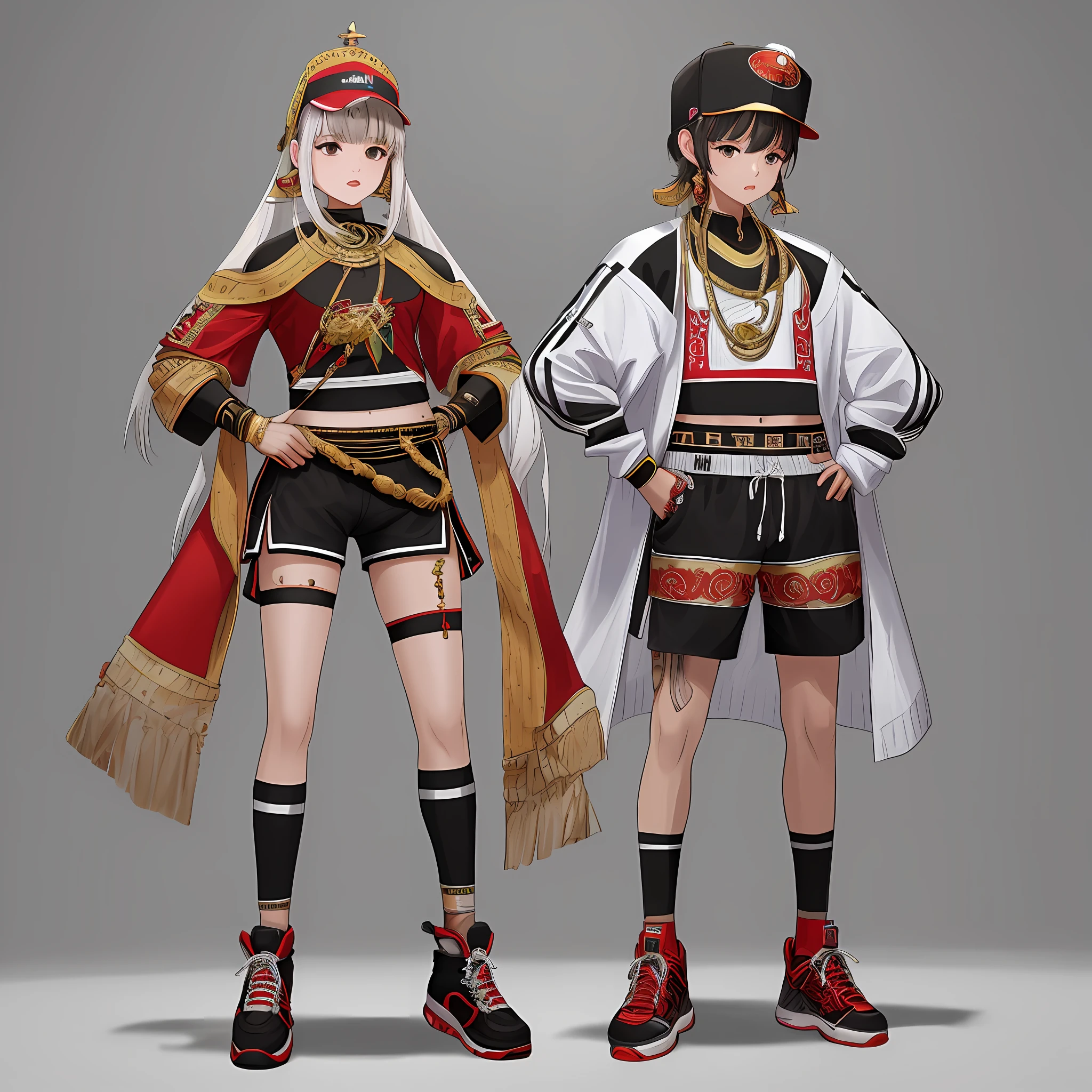 A standing gurila wearing a rep outfit style of hip hop.image High quality