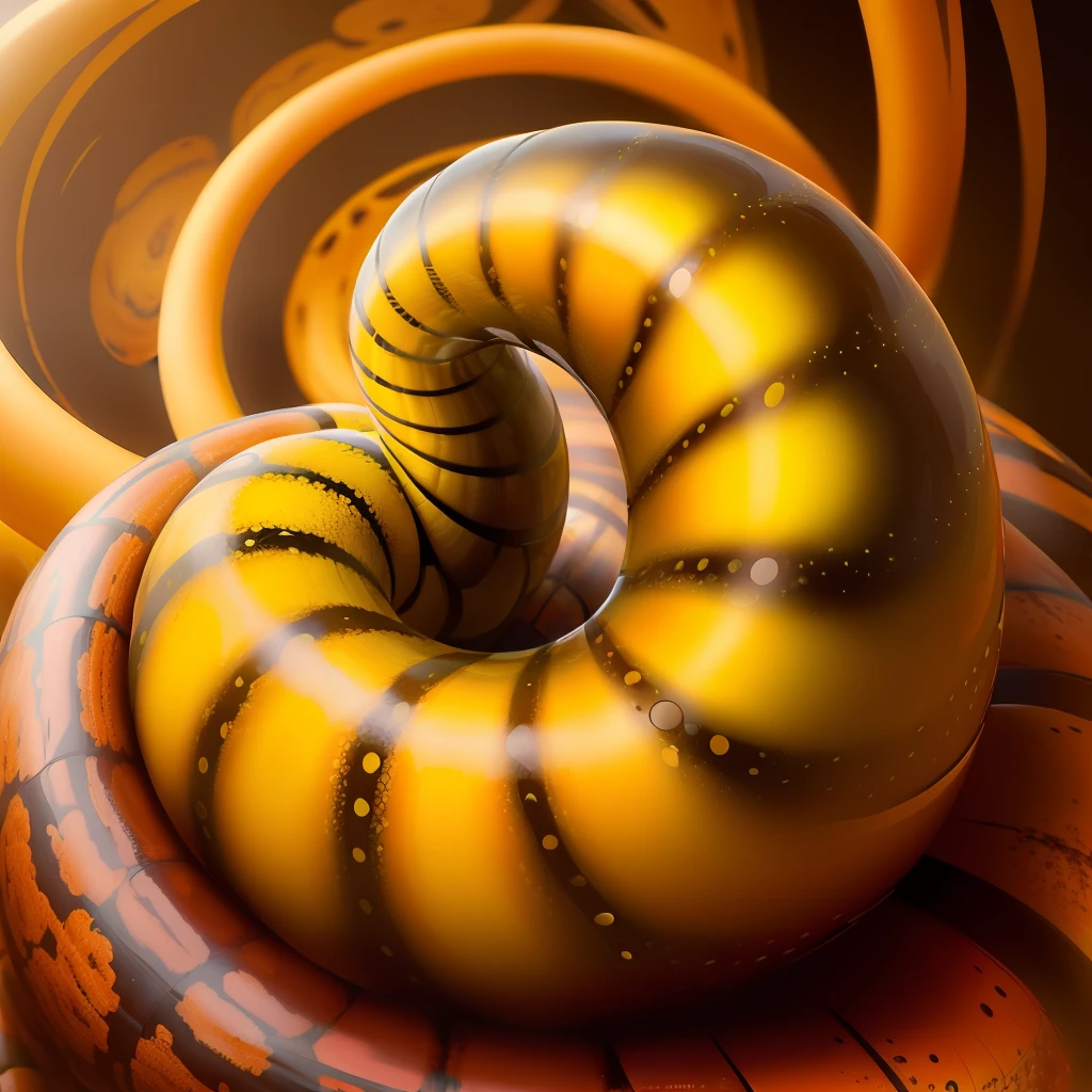 hyper realistic spiral bean anthill