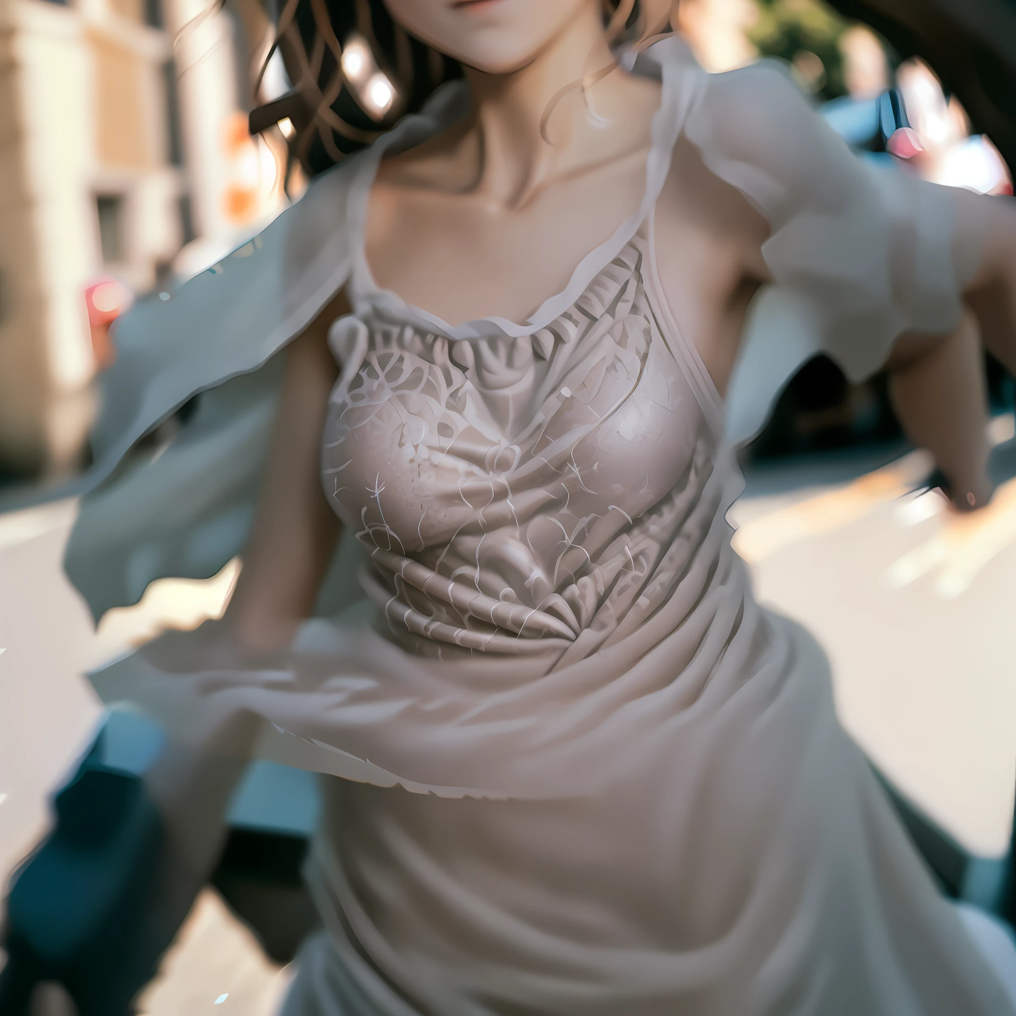 paparazzi shot of slim 18 year old Sarah Michelle gellar ((braless)) walking down a street, extremely high quality RAW photograph, detailed background, intricate, Exquisite details and textures, highly detailed, ultra detailed photograph, warm lighting, artstation, 4k, sharp focus, high resolution, detailed skin, detailed eyes, 8k uhd, dslr, low harsh lighting, high quality, film grain, Fujifilm XT3,