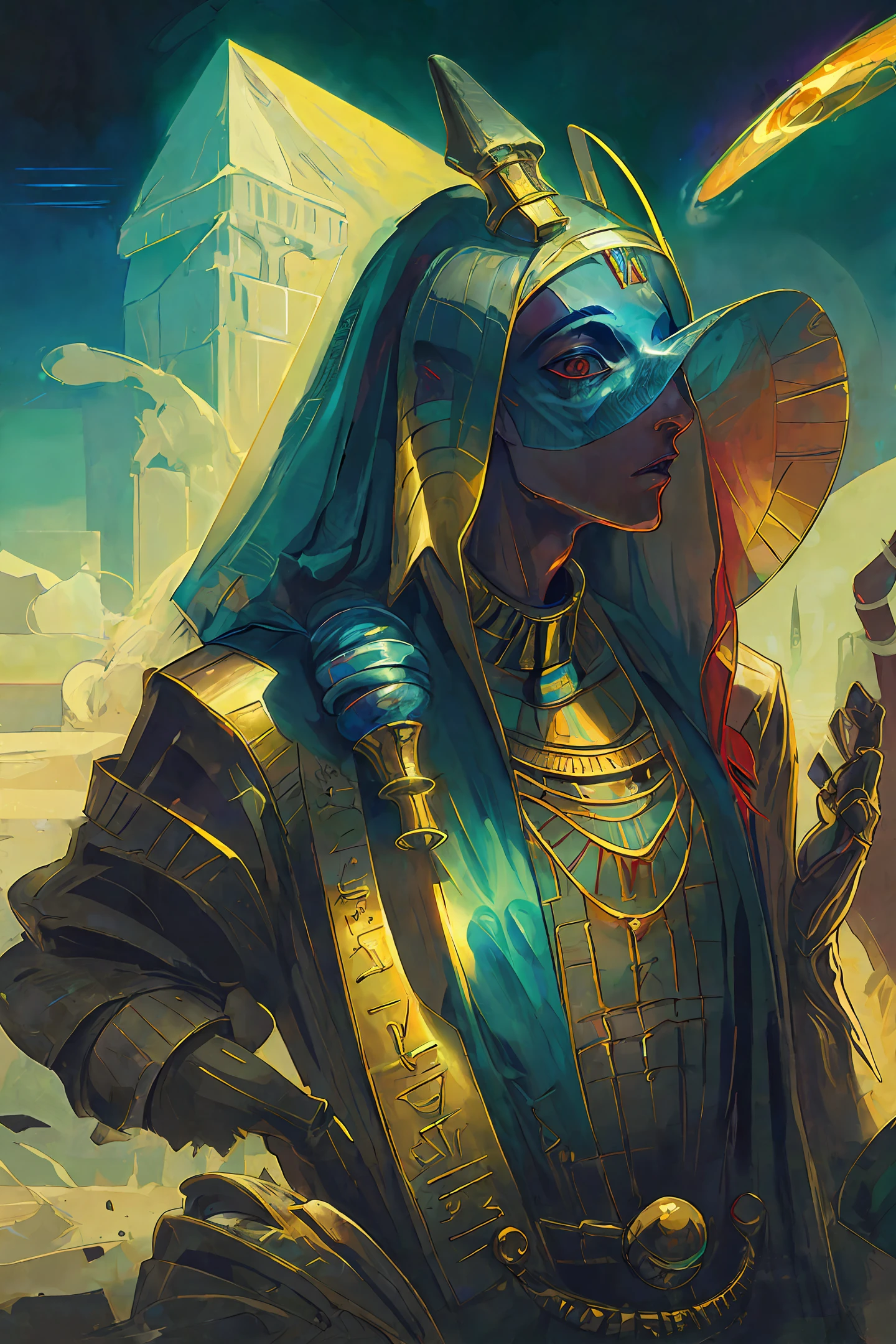Egyptian pharaoh, who due to his intelligence managed to unravel other planets and evolve his people with extraterrestrial technologies