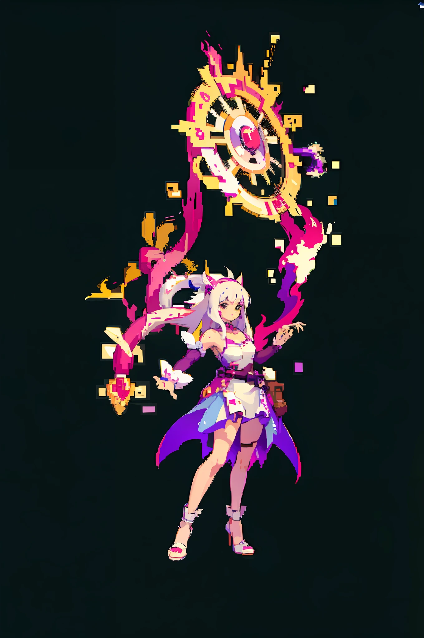 (masterpiece, top quality, best quality), pixel,pixel art,1girl, full body,