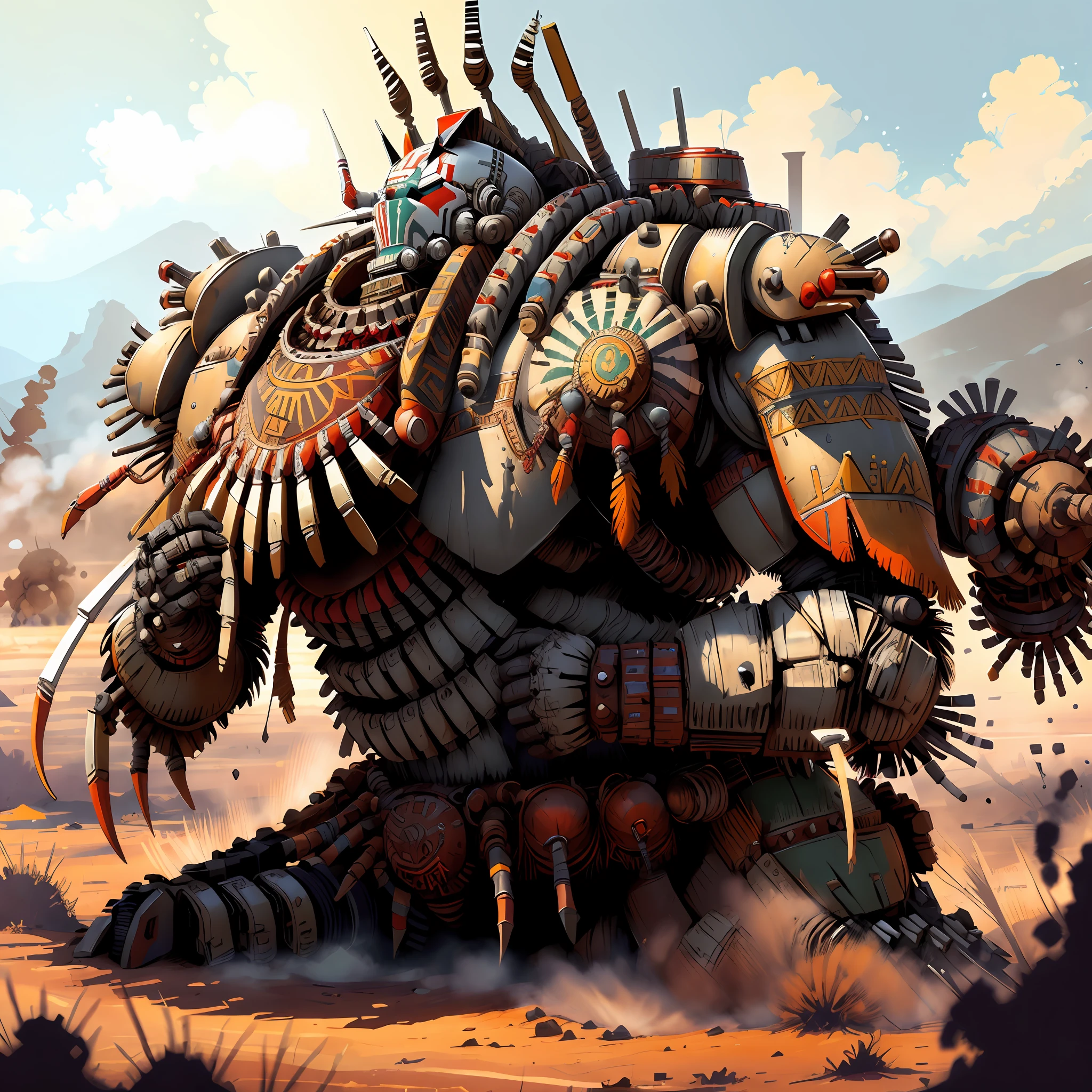 ZuluPunkAI battle mech on battlefield