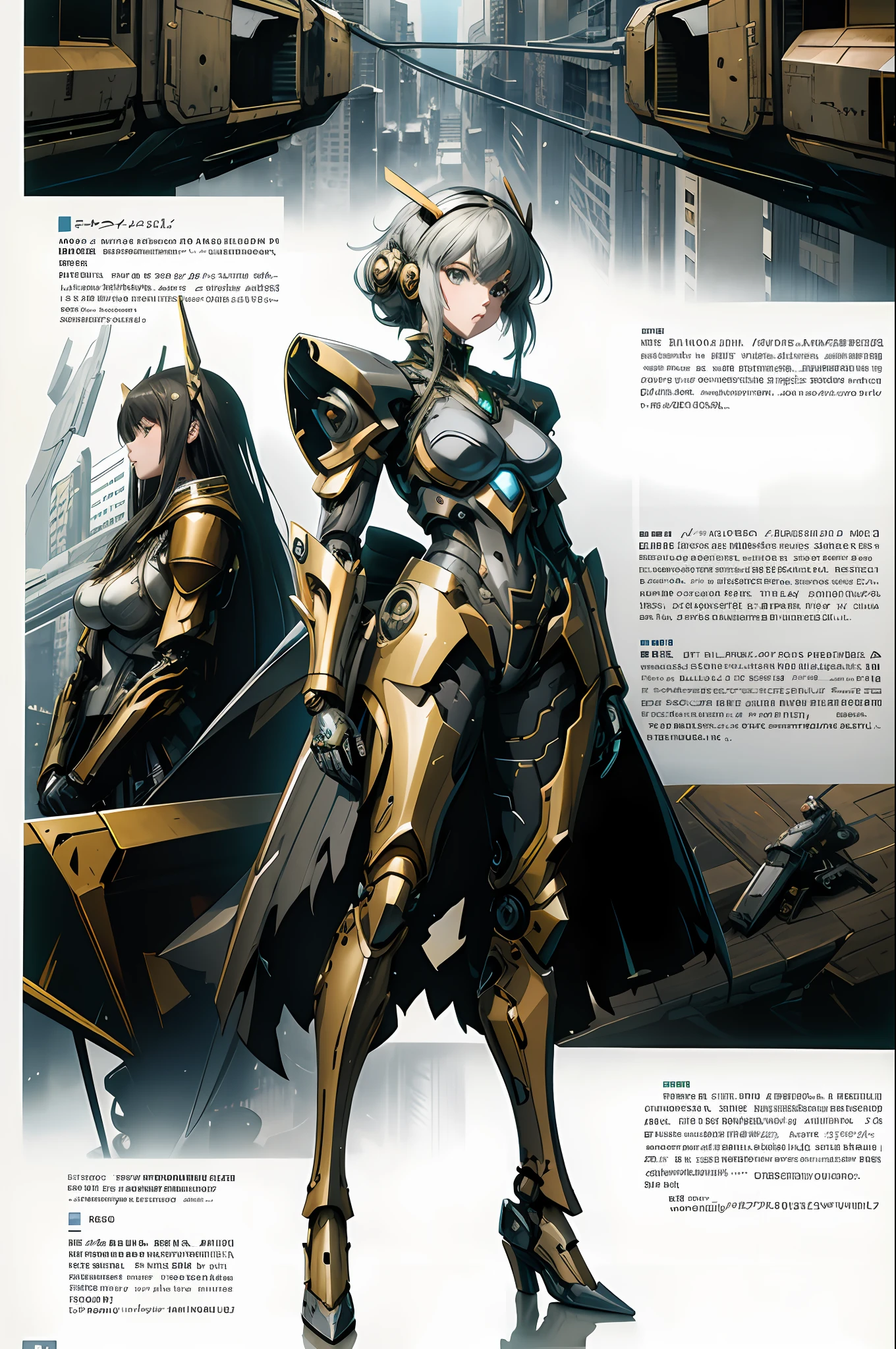 Image level anime girls: armor girl standing in the city, mechanized Valkyrie with mechanical aura, cyberpunk half-mech girl, mech girl in network armor, female mecha soldier, cyborg merchant girl, perfect cyborg anime woman, girl with mechanical aristocratic style, digital cyberpunk anime art style girl.