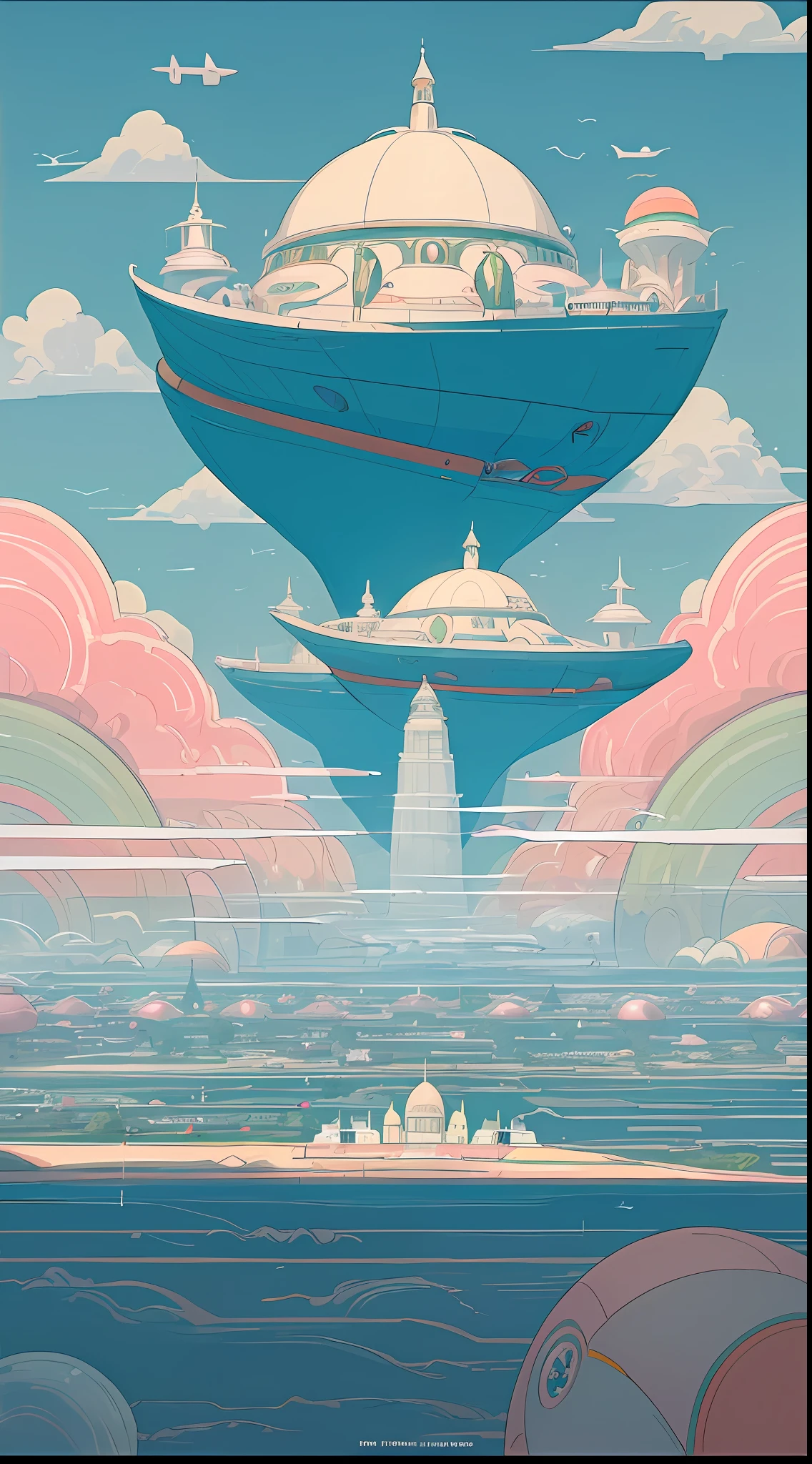 An eccentric and whimsical image of a futuristic world, designed in Wes Anderson's characteristic symmetrical style with high saturation colors. with spaceships around
The world is populated by fantastic and unusual architecture, with towering towers and bulbous domes painted in bright pinks, greens and blues. The buildings are arranged symmetrically, creating a sense of order and balance in the bustling metropolis.
The sky is full of airships and flying cars, moving in a sublime and labyrinthine pattern. AI-powered robots in sleek white float around package delivery, while giant, luminescent sea creatures made of plastic float slowly across the sky.
The colors in this utopia are rich and saturated, with pastel pinks and blues contrasting with vivid greens and yellows. Everything is meticulously arranged, as evidenced by the orderly rows of buildings and the orderly traffic in the sky.
Overall, the image captures the essence of Wes Anderson's style, with its symmetry and bright, quirky design elements. It is a playful and whimsical representation of a futuristic world, where everything seems possible and the sky is the limit.