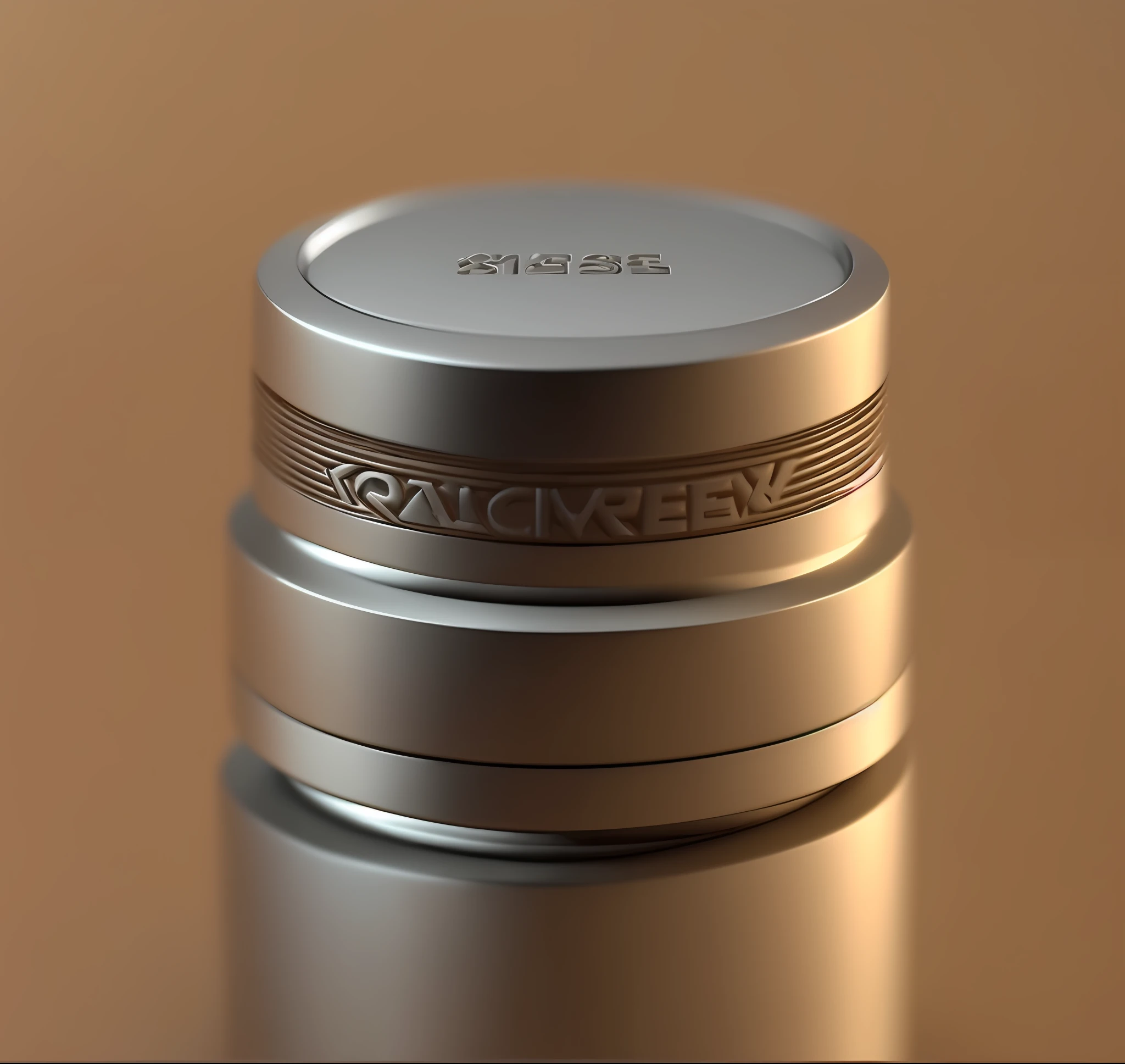 a close up of a metal object with a brown band, creek, creeks, crossbreed, product render, crosshatch, official product photo, close-up product photo, small creek, crossover, miniature product photo, product design shot, crack pipe, 3 d product render, detailed product image, engraved, crisp smooth clean lines, rendering of checkmate