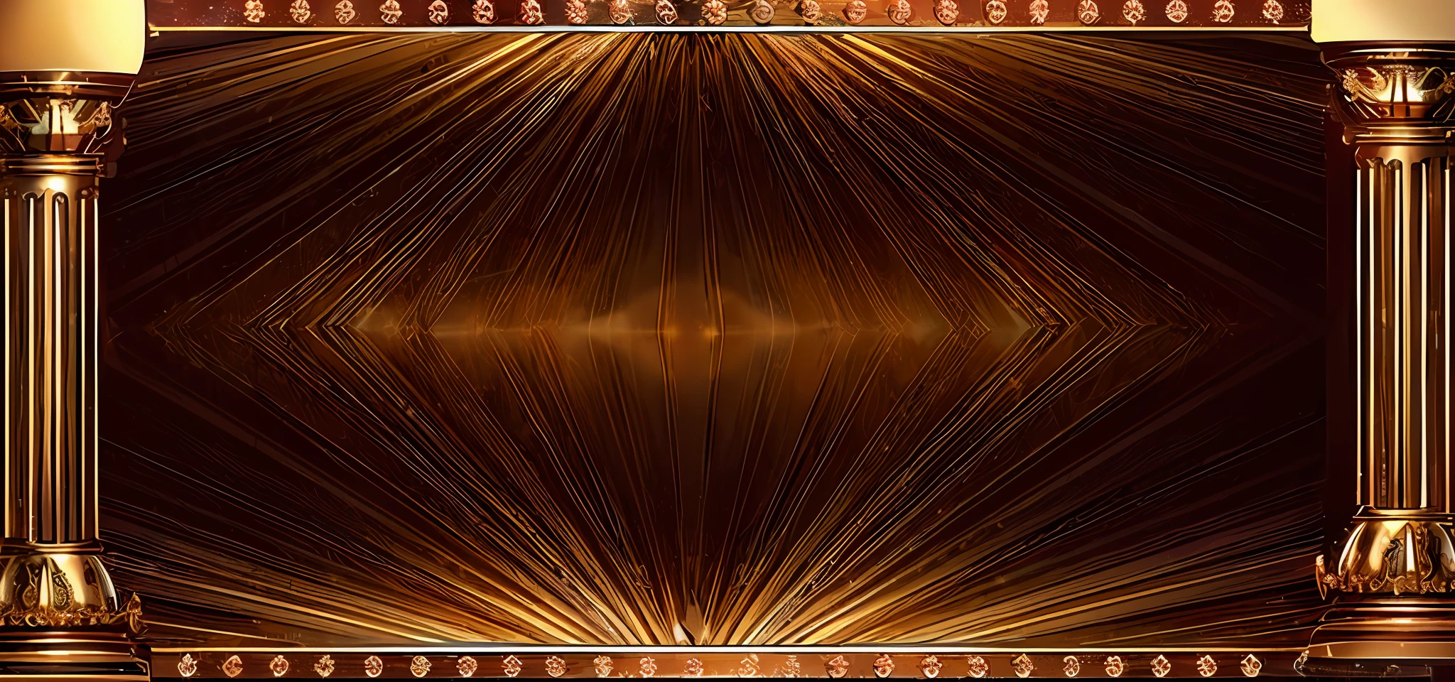 a golden frame with a star burst in the middle, brown atmospheric lighting, brown and gold, glowing background lighting, golden rays, brown background, golden edges and fractals, ornate golden background, gold background, glowing lights intricate elegant, fractal lighting, golden background, abstract lighting, lighting background, shiny gold background, geometric light rays, ray lighting from top of frame