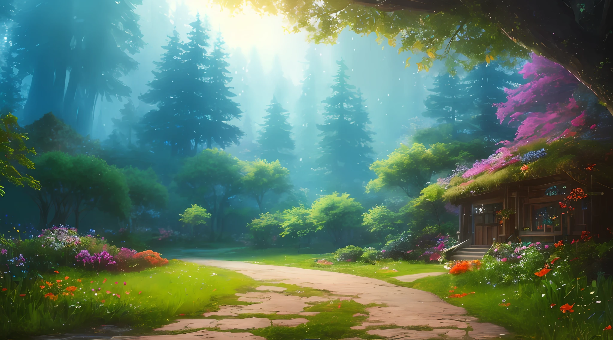 masterpiece, best quality, high quality,extremely detailed CG unity 8k wallpaper, An enchanting and dreamy scene of a fantasy forest, with towering trees, glowing mushrooms, and hidden fairy glens, creating a sense of mystique and enchantment, artstation, digital illustration, intricate, trending, pastel colors, oil paiting, award winning photography, Bokeh, Depth of Field, HDR, bloom, Chromatic Aberration ,Photorealistic,extremely detailed, trending on artstation, trending on CGsociety, Intricate, High Detail, dramatic, art by midjourney