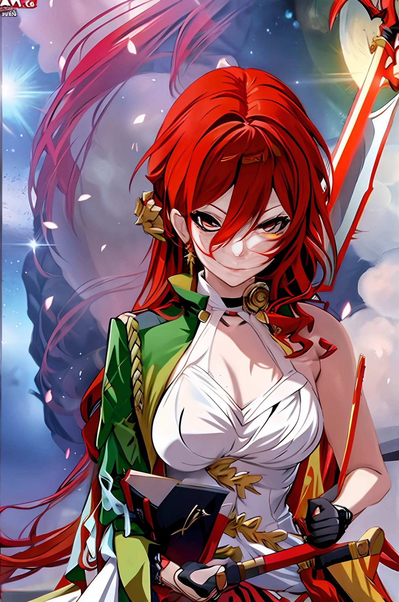 a close up of a woman with red hair and a sword, made with anime painter studio, advanced digital anime art ”, digital art. colorful comic, digital manga art, anime digital art, advanced anime digital art, digital anime art, digital advanced anime art, anime styled digital art, digital anime art!!, detailed digital anime art, painted in anime painter studio