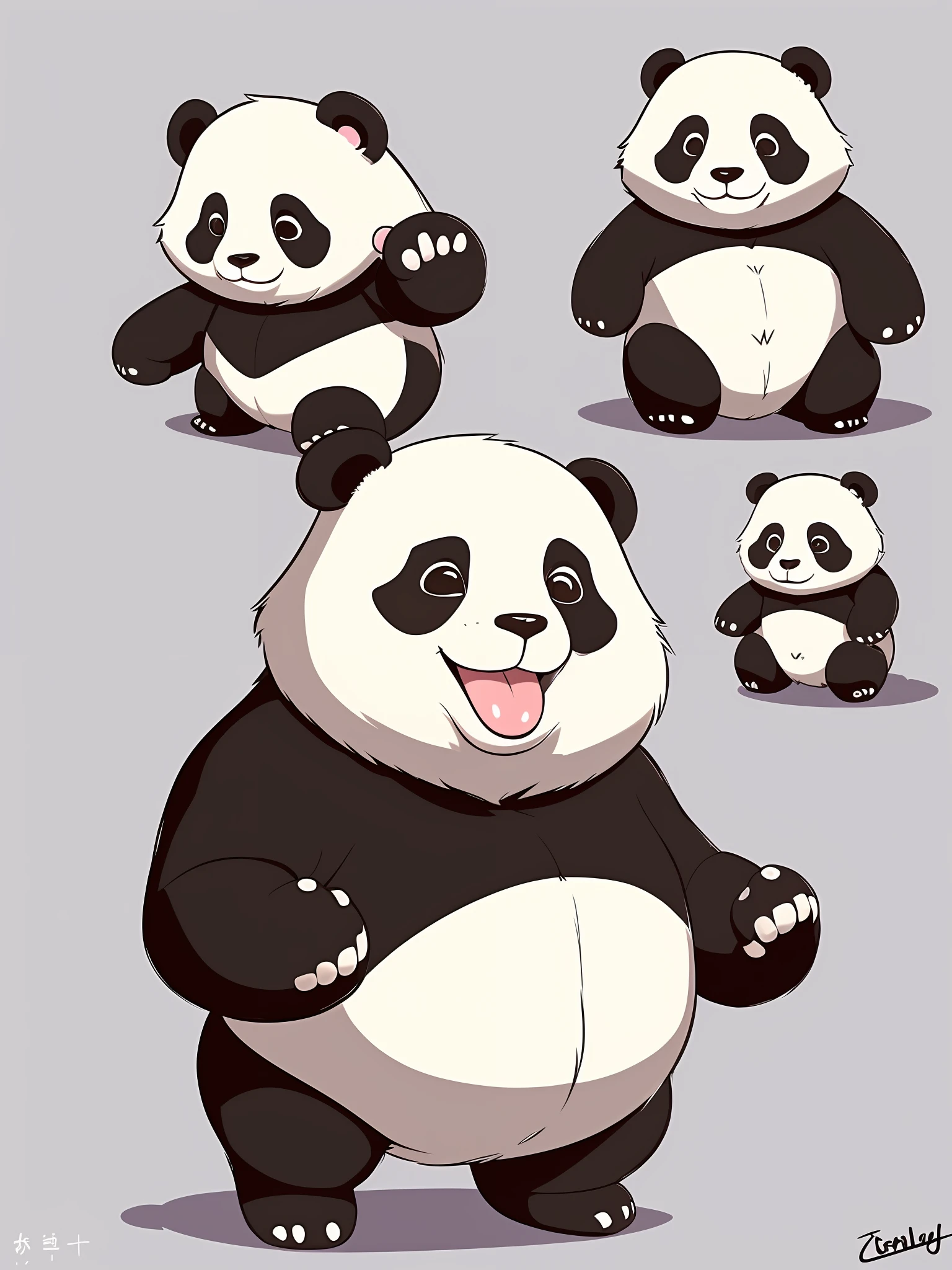 Sketch of a cute giant panda, frontal, chunky, cute, concept art inspired by senior character artist, trend in artstation, process art, high quality character design, character design art, children's art in artstation, highly detailed character design, cartoon concept art, character design, professional character design, character design concept art, concept art design illustration