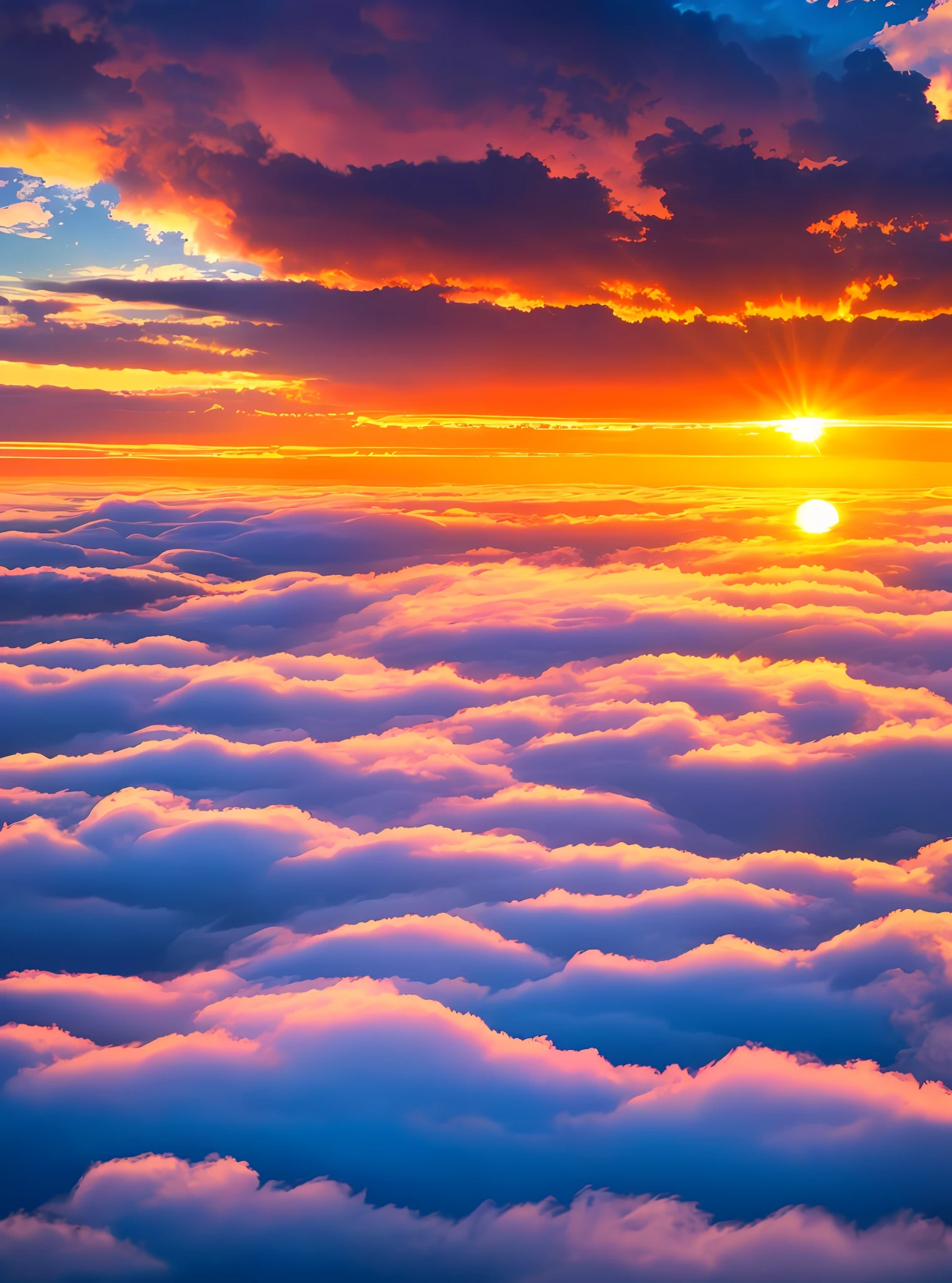 Close up of clouds with epic magnificent clouds in the background, ((((looking at the world under the clouds))), sunset in the clouds, sun through majestic clouds, castle in the clouds, (((castle made of clouds))), cloud castle, cloudy sunset, golden clouds, breathtaking clouds, beautiful cloudy atmosphere, glowing clouds, majestic clouds, magnificent clouds, stunning sky, sunset clouds, amazing sunsets, sunlight through the clouds, heavenly clouds, dramatic sunsets, Dramatic cloudy sunset