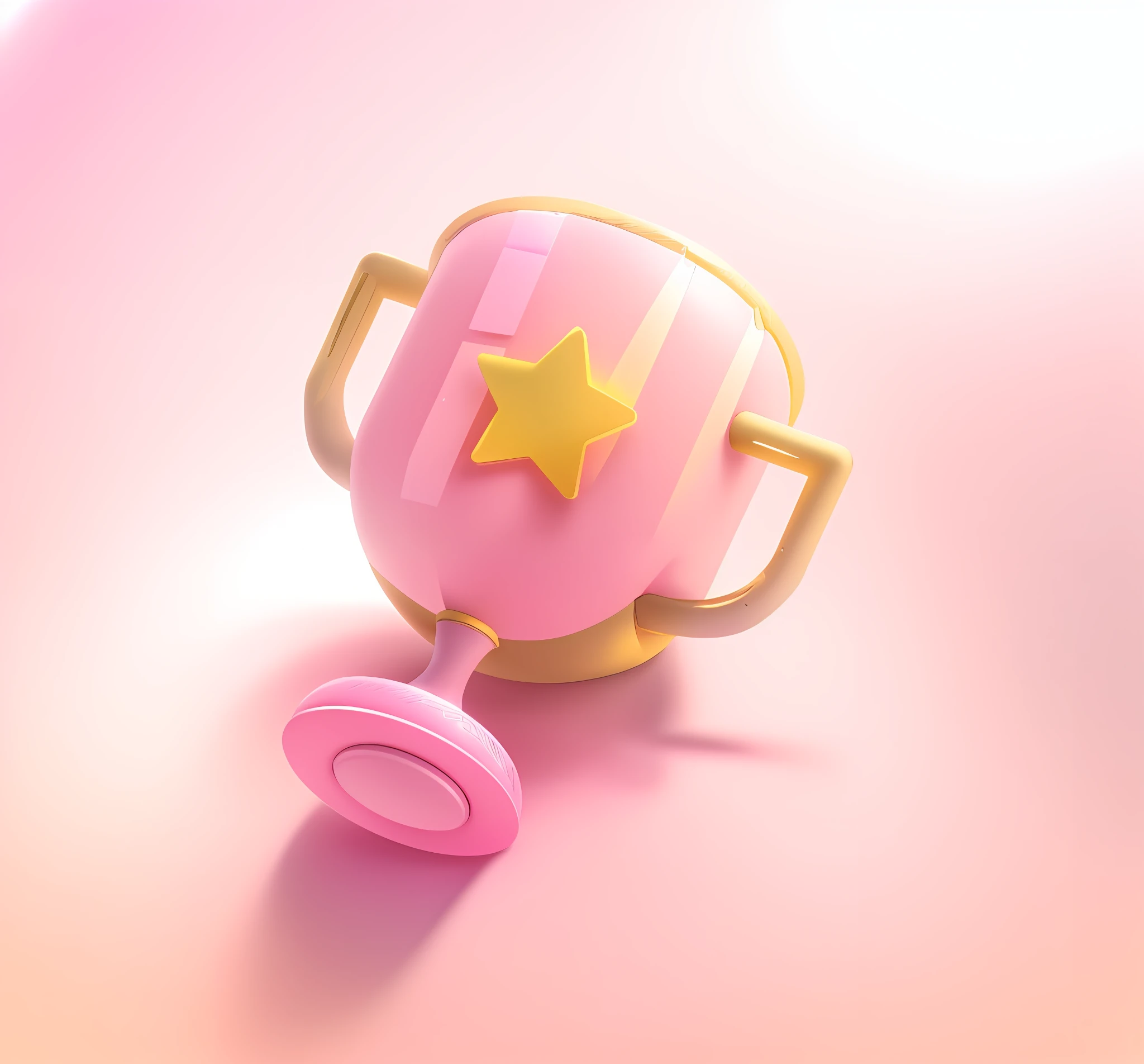 pink and yellow trophies on transparent background, video game items, video game assets, 3d game objects, 3 D icons for mobile games, video game controls, video game asset files, video game 3d rendering, video game rendering, game icon stylization, video game textures, game assets, 3 D video game rendering, game textures