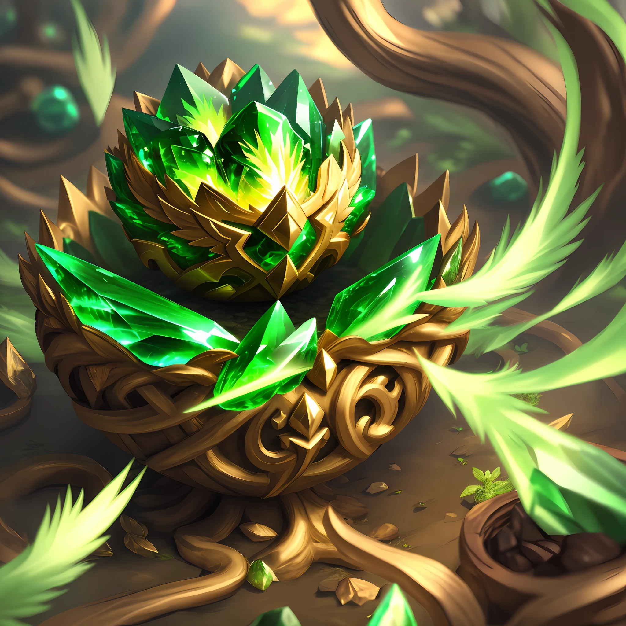 Green phoenix crystal nest