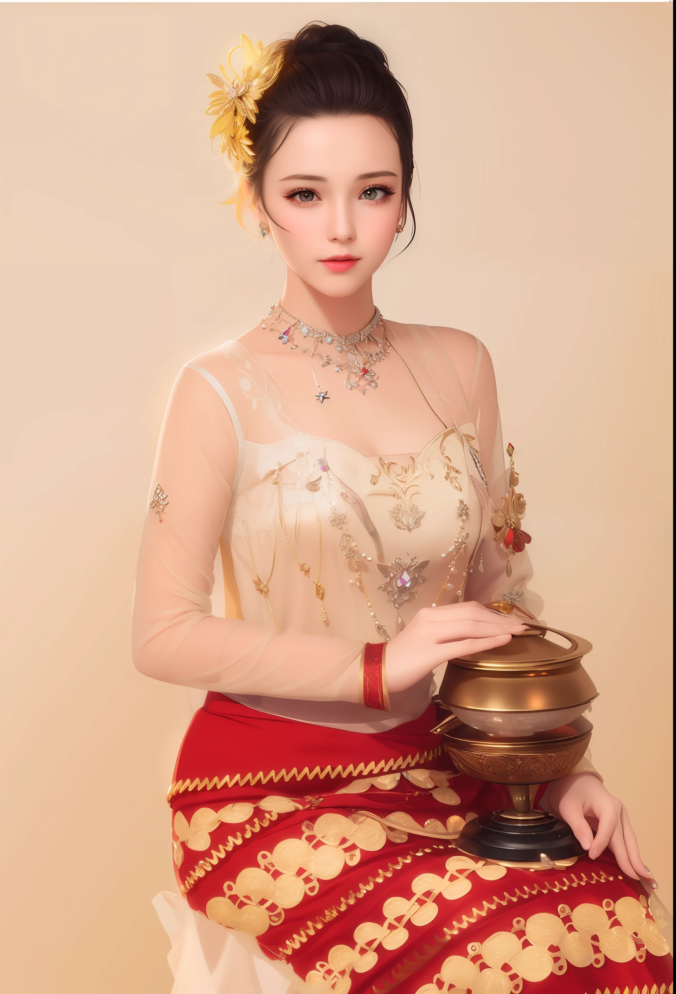 Best Quality, Masterpiece, High Resolution, 1 Girl, Porcelain Dress, Hair Accessories, Necklace, Jewelry, Beautiful Face, Physical, Tyndall Effect, Realistic, Dark Studio, Rim Lighting, Duotone Lighting, (High Detail skin: 1.2), 8k uhd, DSLR, soft light, high quality, volumetric light, sneak shot, photo, high resolution, 4k, 8k, bokeh