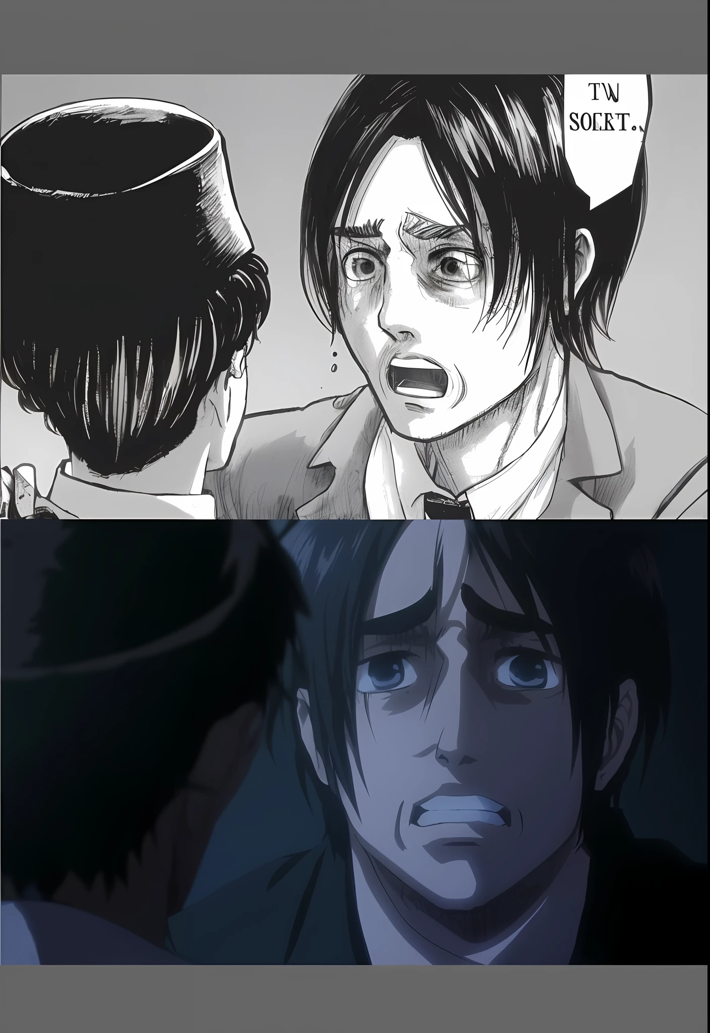 best quality, masterpiece, (realistic: 1.2), 1 man, Eren Jaeger, real life, live action, black jeans, black pants, brown hair, attack on Titan, cold background, black jacket, slim body, high definition, high quality, black clothes