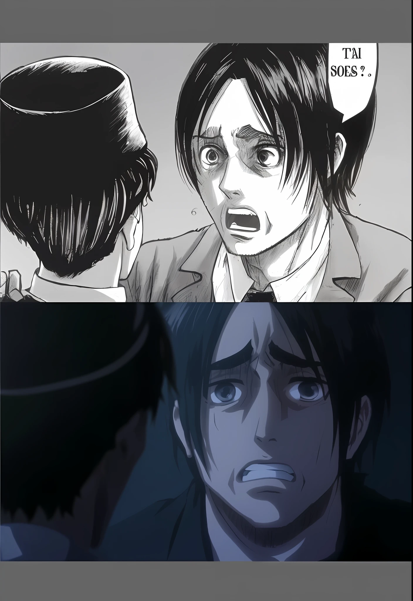 best quality, masterpiece, (realistic: 1.2), 1 man, Eren Jaeger, real life, live action, black jeans, black pants, brown hair, attack on Titan, cold background, black jacket, slim body, high definition, high quality, black clothes