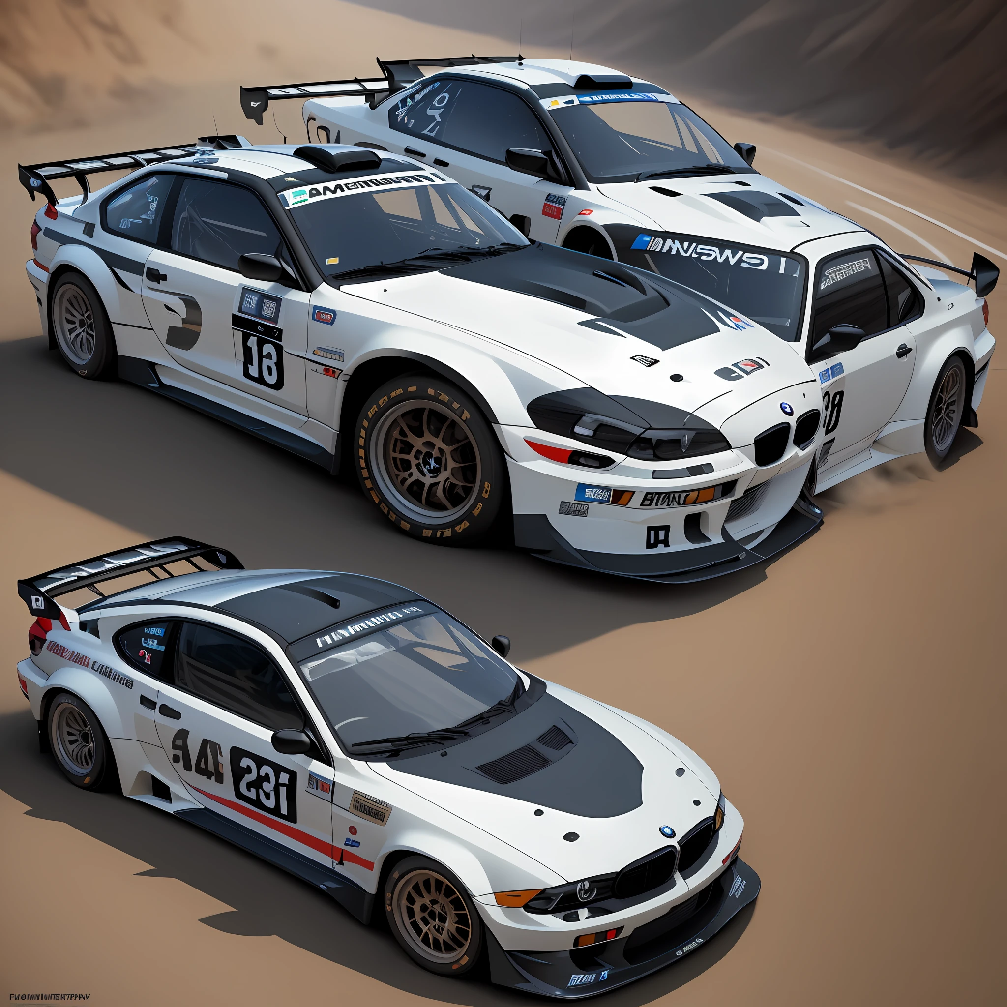 BMW850 , ((Rally Racing)), rendered in Unreal Engine, realistic, 8k UHD, DSLR, soft lighting, high quality, film grain, fujifilm XT3,, 1 car,
