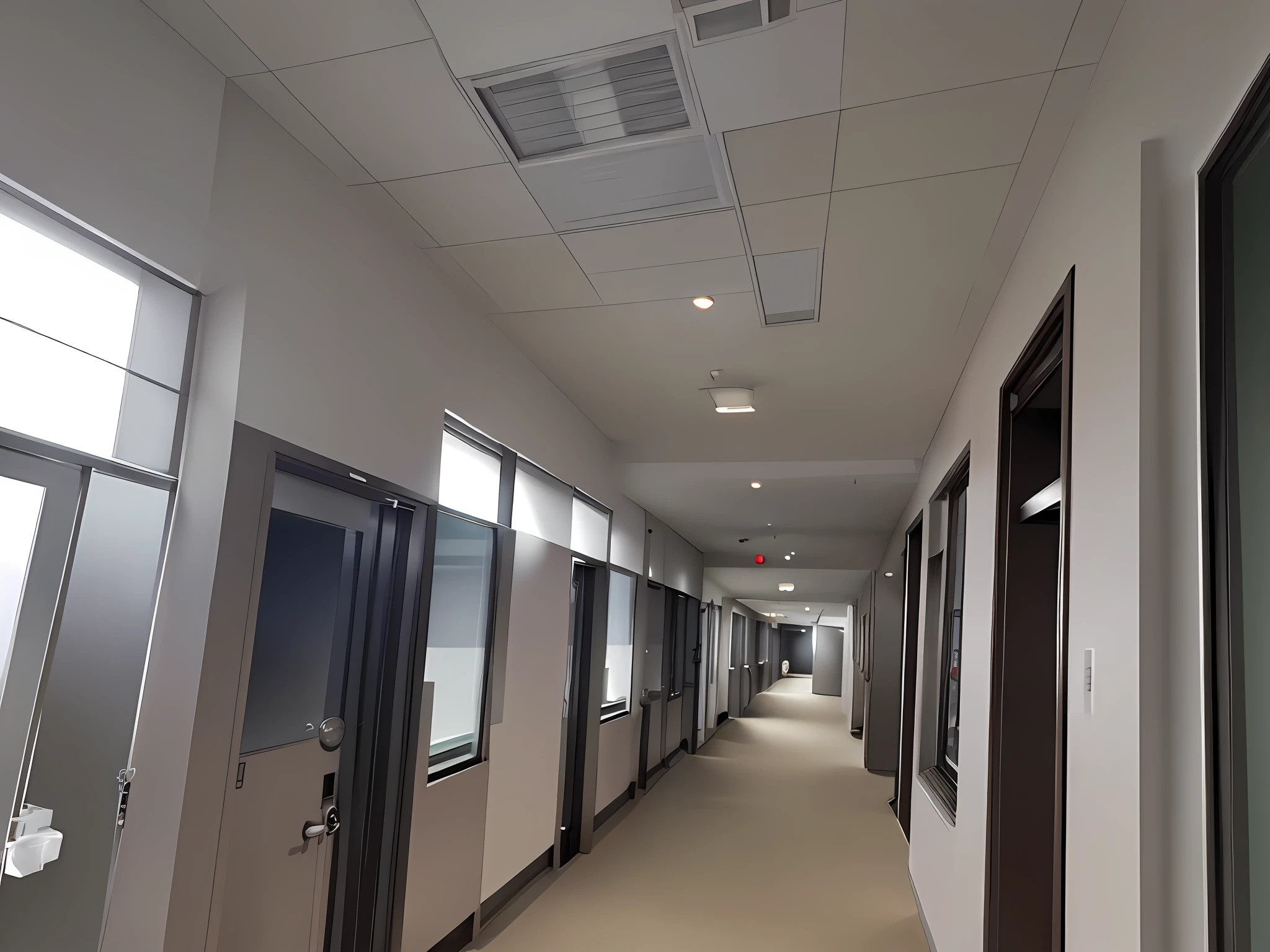 Office building corridors