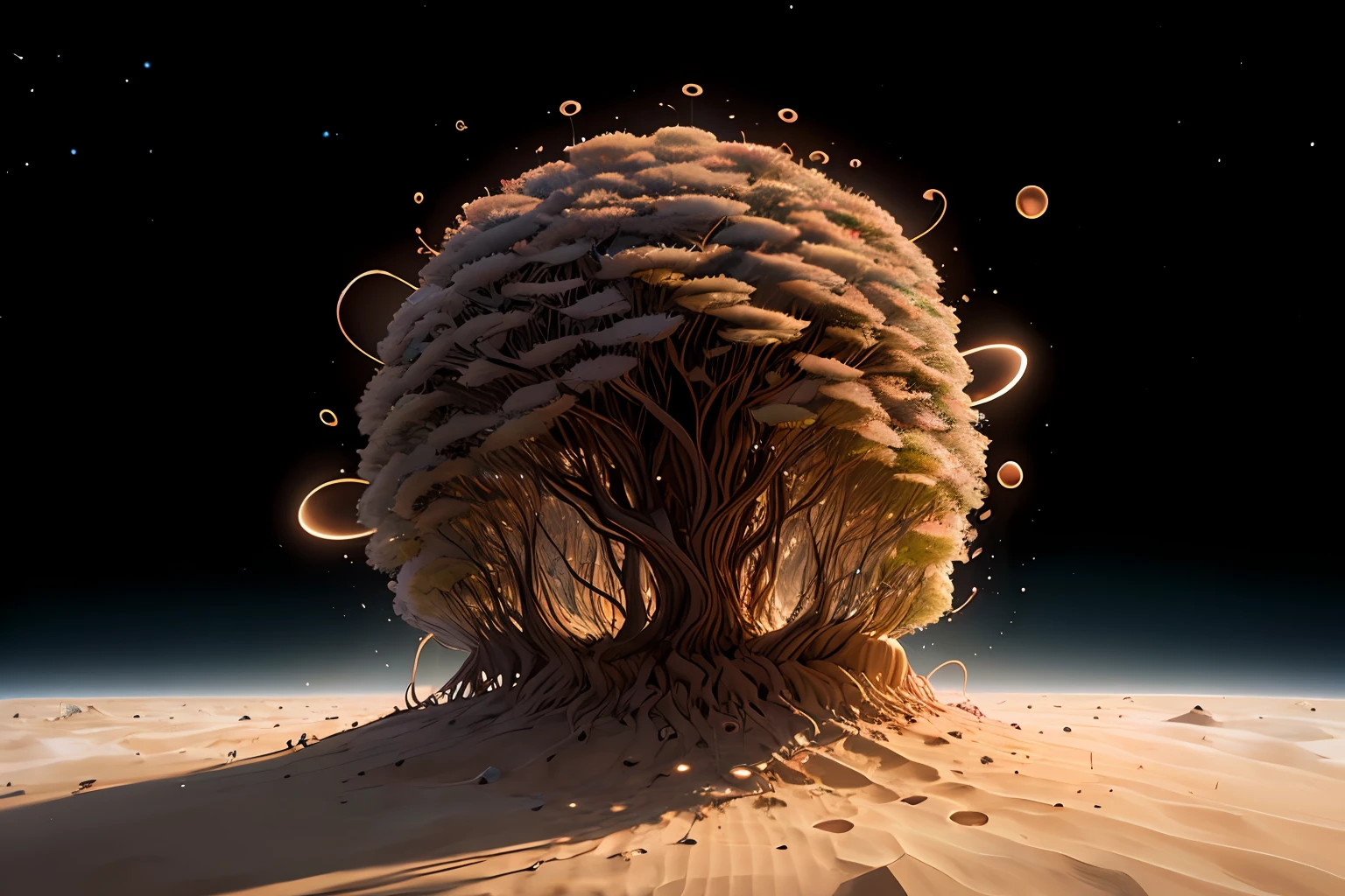 An anthill consisting of many questions, unanswered questions and silence rushing into infinity