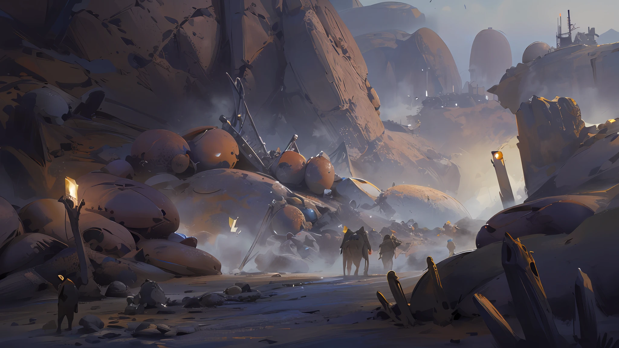 Scene concept design, desert, realism