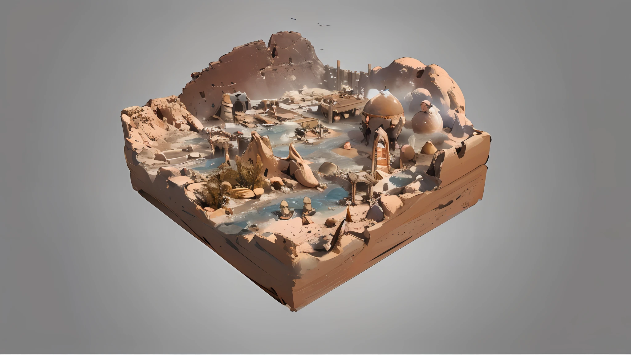 Desert, sand table, scene concept design