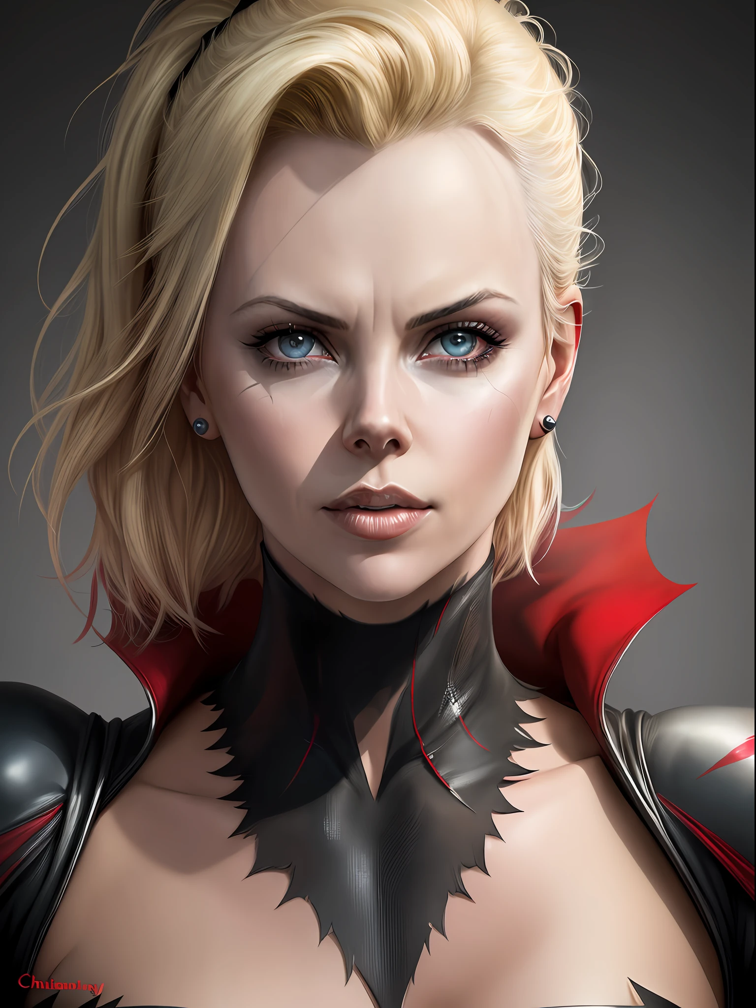 Charlize Theron being harley quinn (best quality), office room, masterpiece, ultra detailed, highest quality photography, 4k quality, best quality, textured skin, anatomically correct, super detail, realistic, realistic eyes, perfect face, perfect eyes, best quality wallpapper, colorful, full body