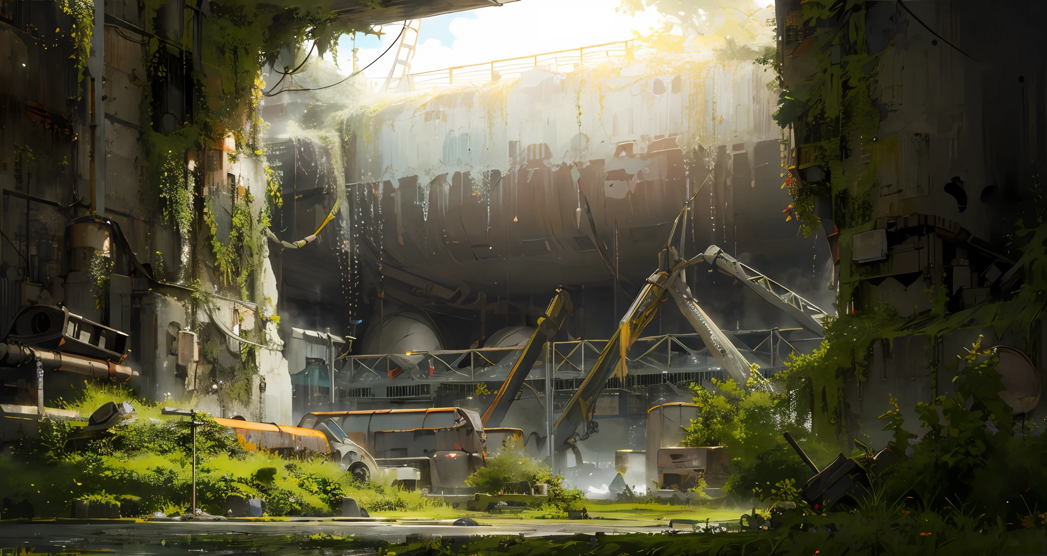 Doomsday World, Factory, Realism, Scene Concept Design