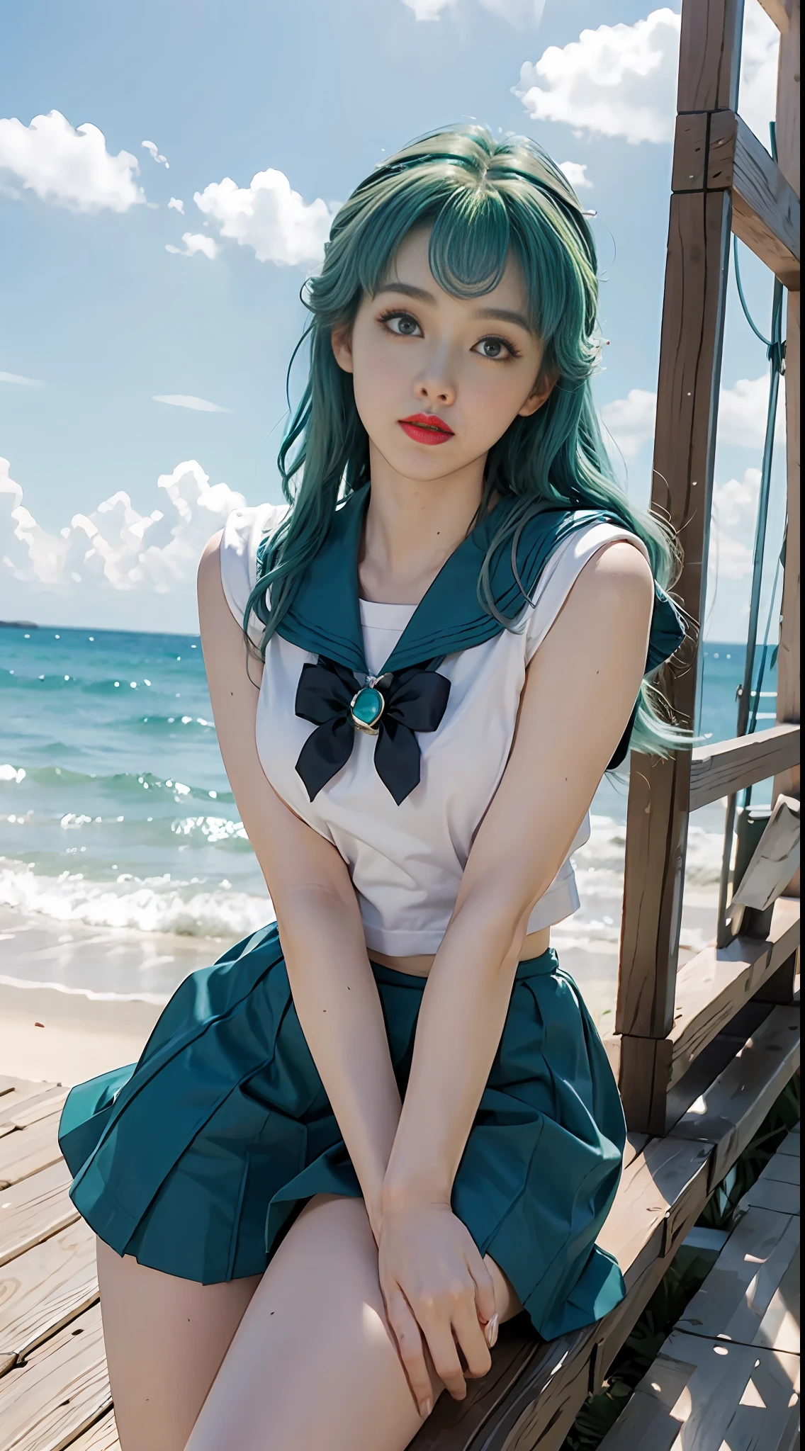 ((Sailor Neptune)) Best quality, ultra-high resolution, masterpiece, (Realisticity: 1.6), 16K