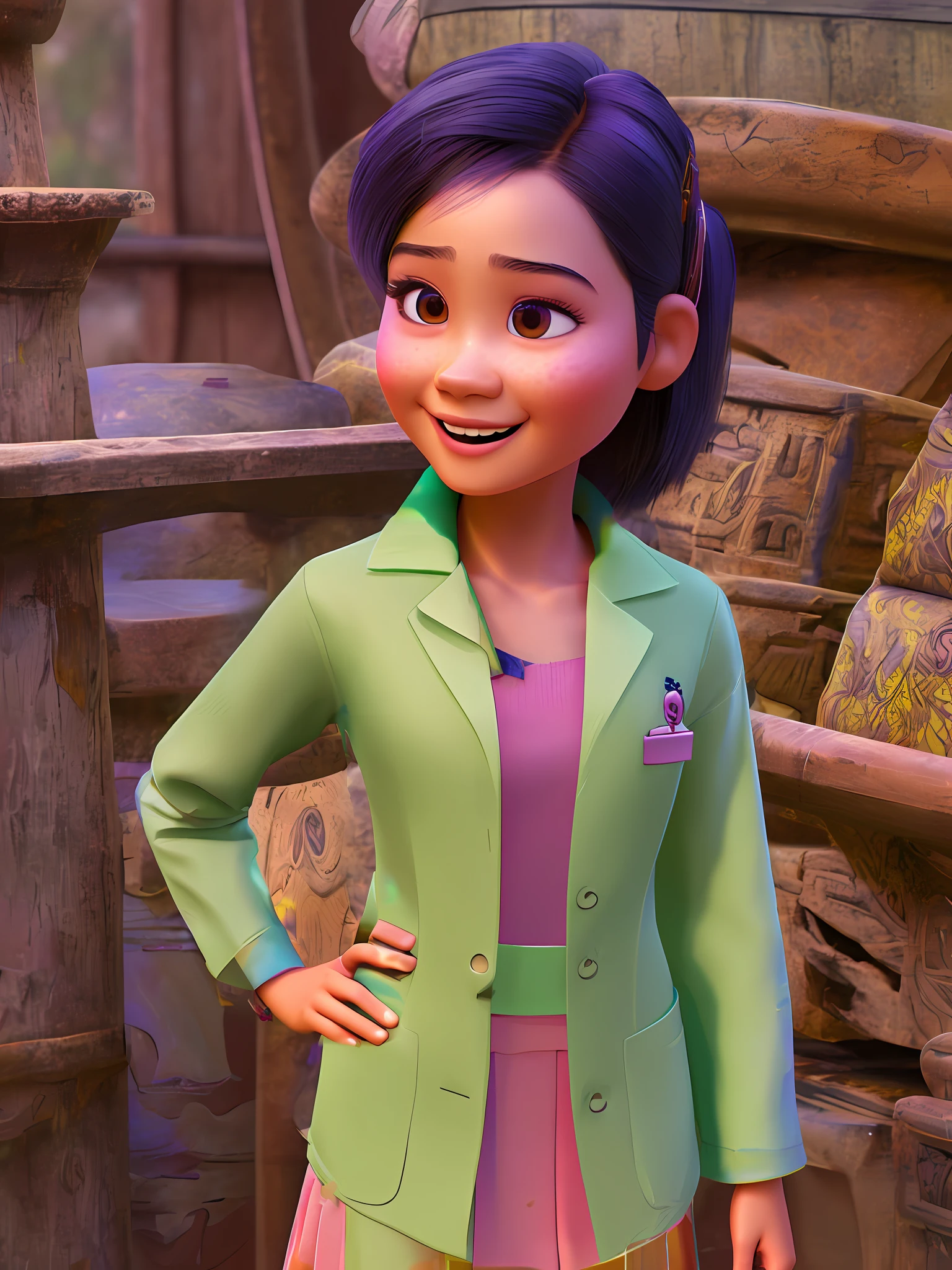 Lab coat in pink
