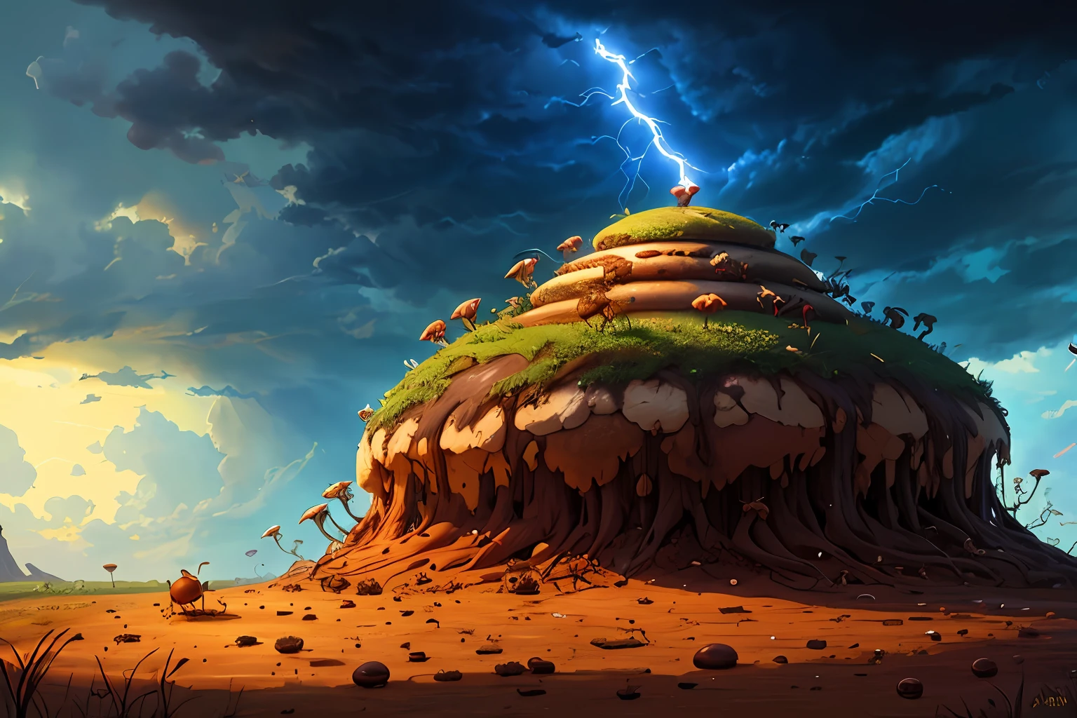 An anthill made of lightning