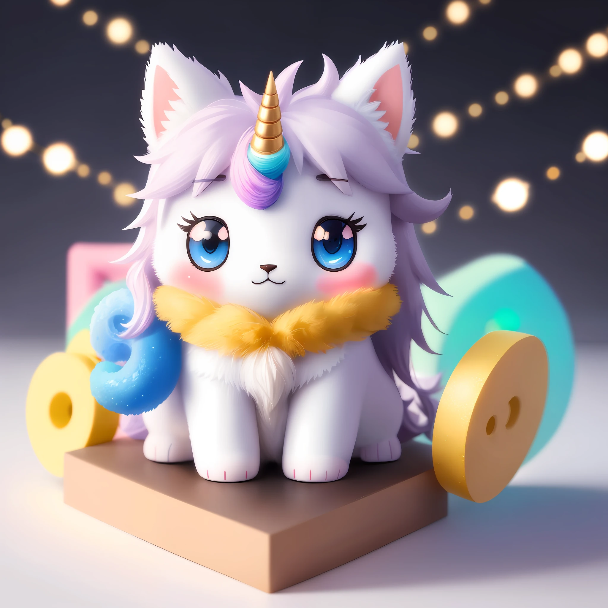cute tiny hyperrealistic Anime unicorn from pokemon, chibi, adorable and fluffy, logo design, cartoon, cinematic lighting effect, charming, 3D vector art, cute and quirky, fantasy art, bokeh, hand-drawn, digital painting, soft lighting, isometric style, 4K resolution, photorealistic rendering, highly detailed clean, vector image, photorealistic masterpiece, professional photography, simple space backdrop, flat white background, isometric, vibrant vector, isolated on solod white background