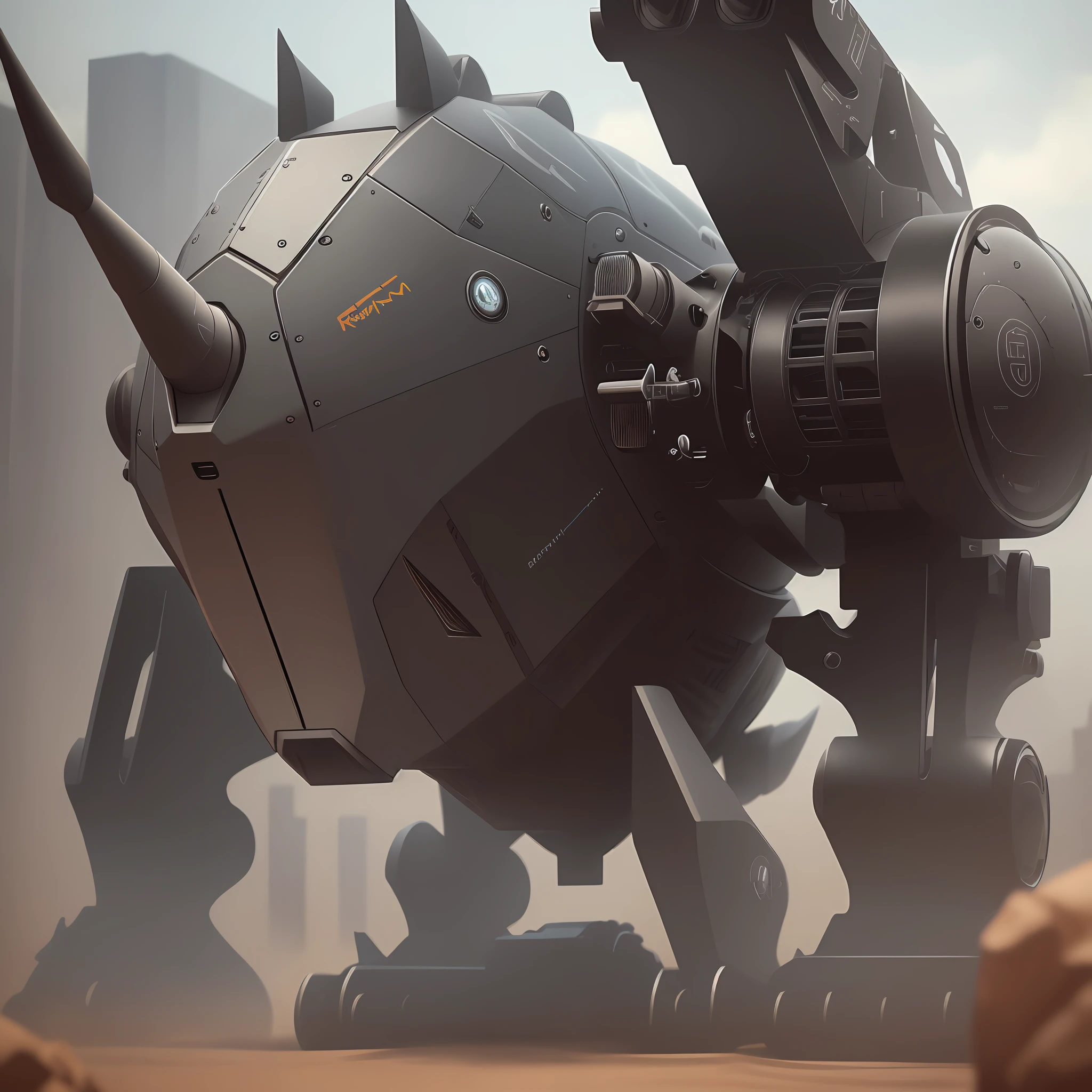 Rhino beetle shaped machine, detailed, realistic 4k