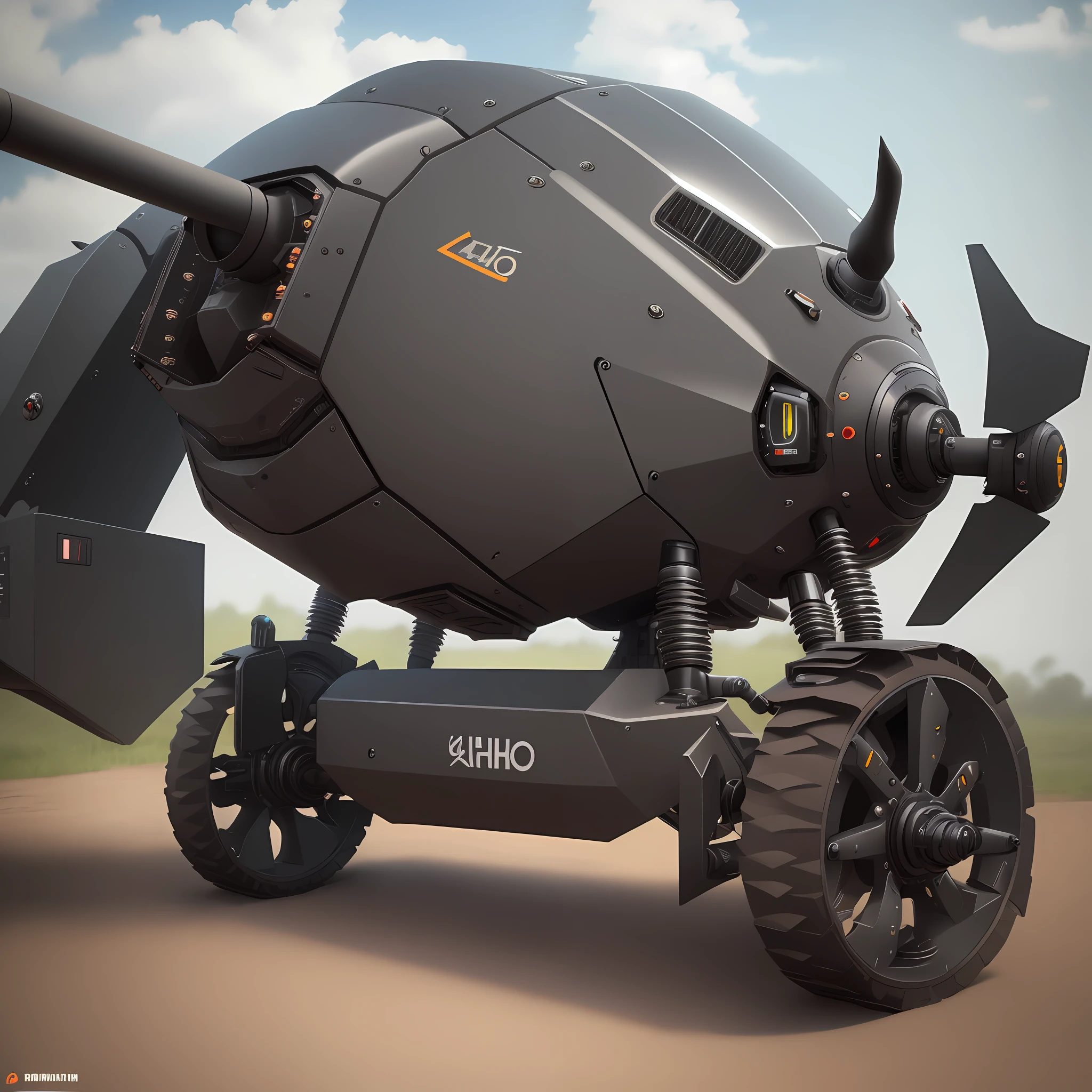 Rhino beetle shaped machine, detailed, realistic 4k