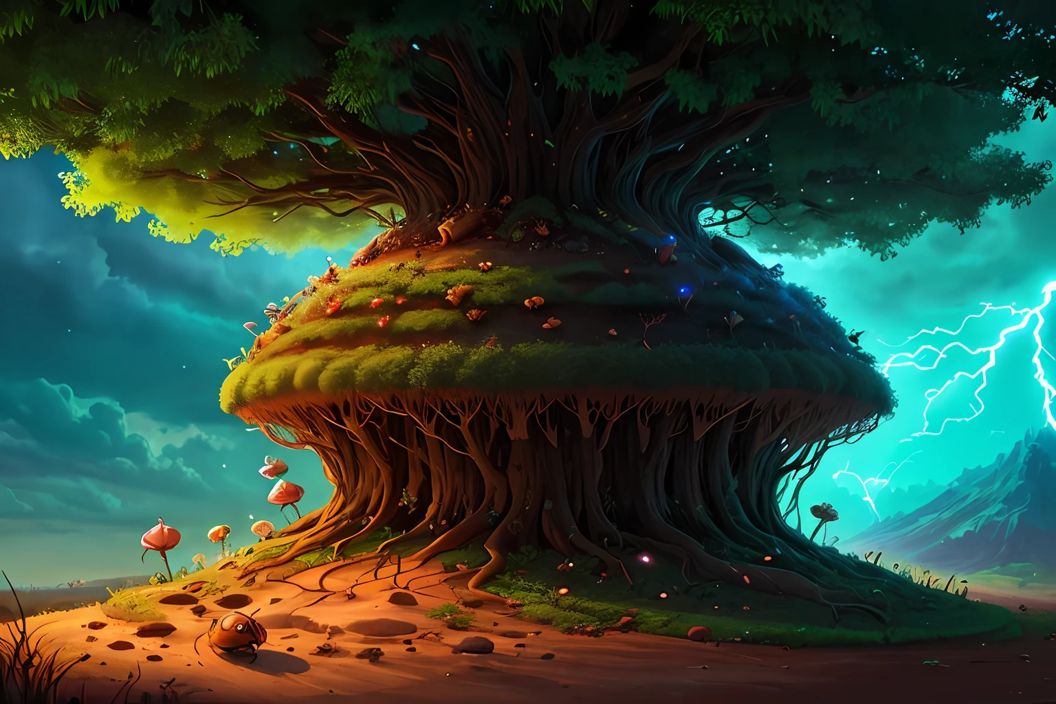 An anthill made of lightning
