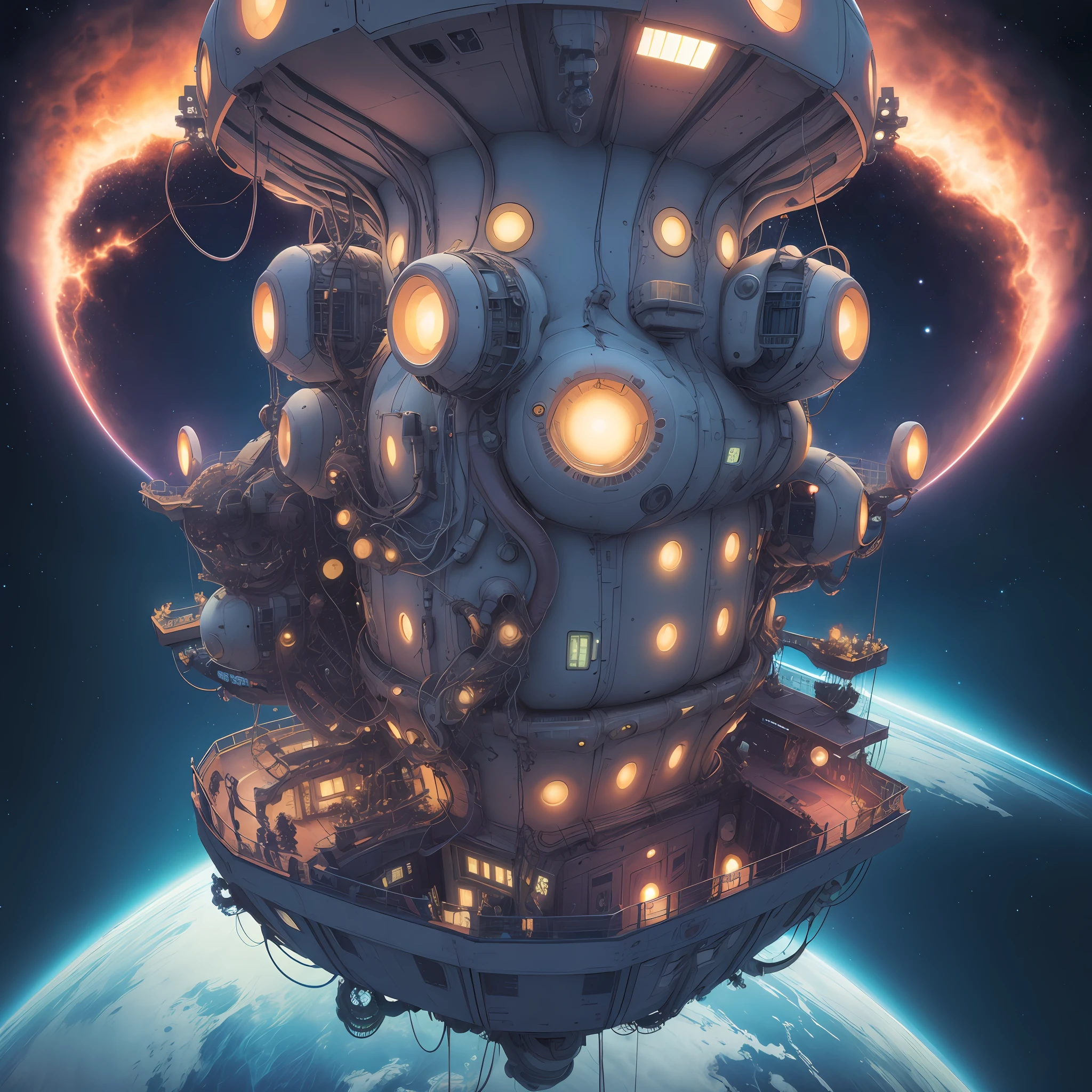 TentacleHorrorAI space station in space