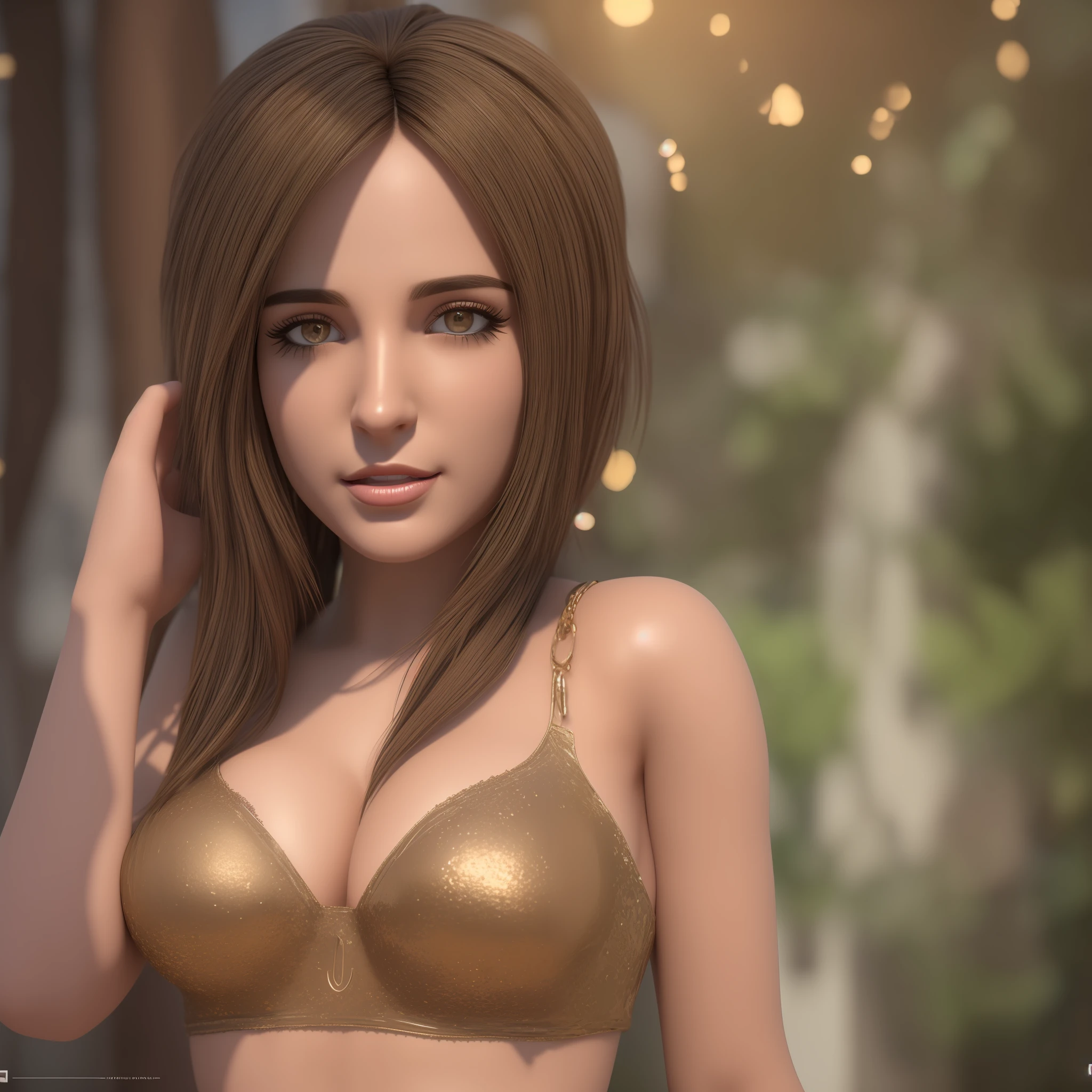 1girl,pyuuki, brown hair, best quality, cuban,cute,looking at viewer,gorgeous female, beauty,shiny skin,porous skin texture, depth of field, highly detailed,8k,volume lighting, cinematic lighting,colorful,shap focus,deviantart,intricate,hyper detailed