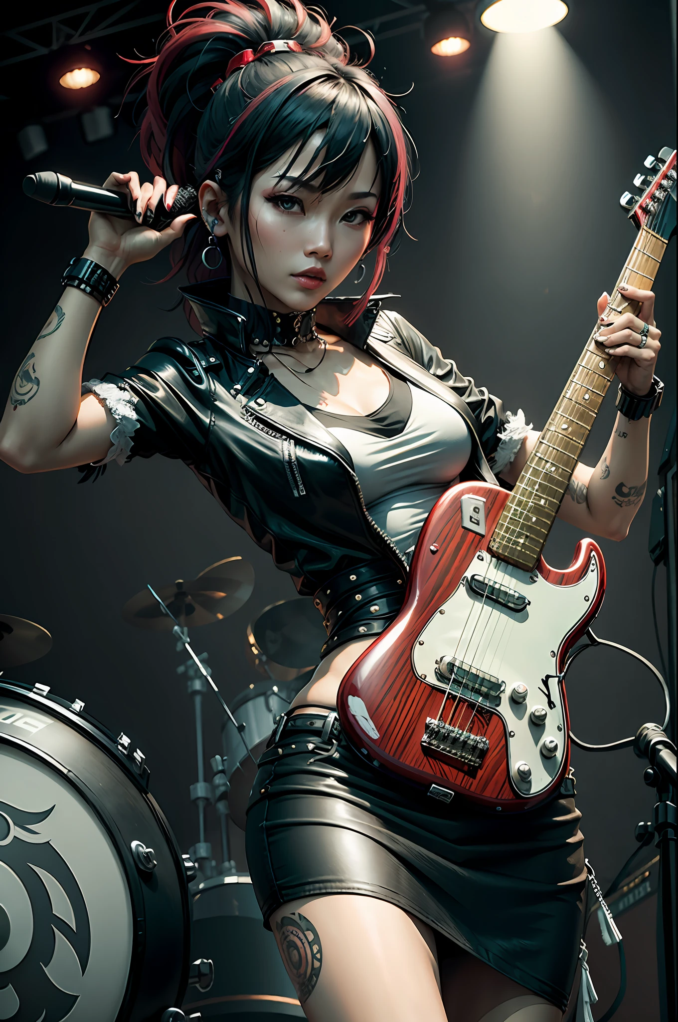 Asian rocker woman