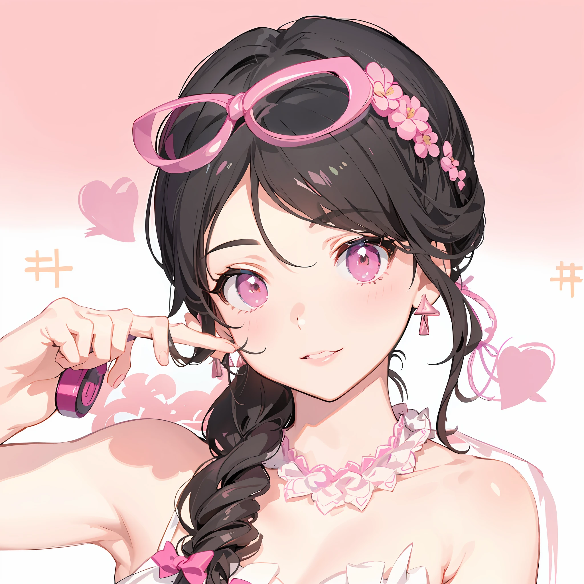 Masterpiece, best quality, highly detailed, high resolution, HDR,
Jobit, Chiy, Maiden,
1 girl, solo, bangs, bare shoulders, breasts, brown eyes, clips \(circles) \(style), platinum blonde, very long hair, robot ears, small breasts, hair tubes,
(((pink dress))), short skirt, dress, white thighs,
MKSKS style, beautiful background, detailed background, mansion, interior,