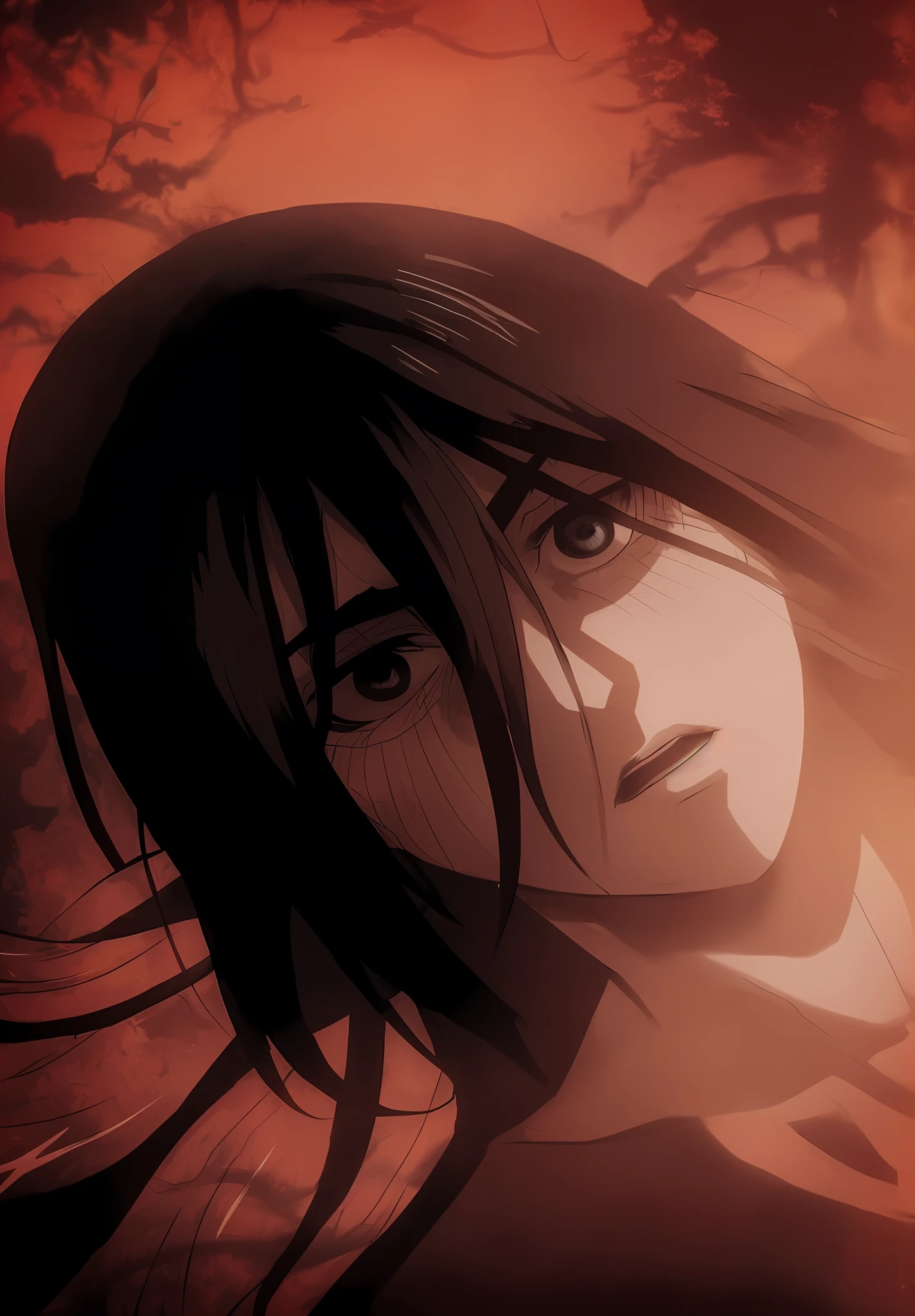 best quality, masterpiece, (realistic: 1.2), 1 man, Eren Jaeger, black jeans, black pants, brown hair, attack on Titan, cold background, black jacket, slim body, high definition, high quality, black clothes