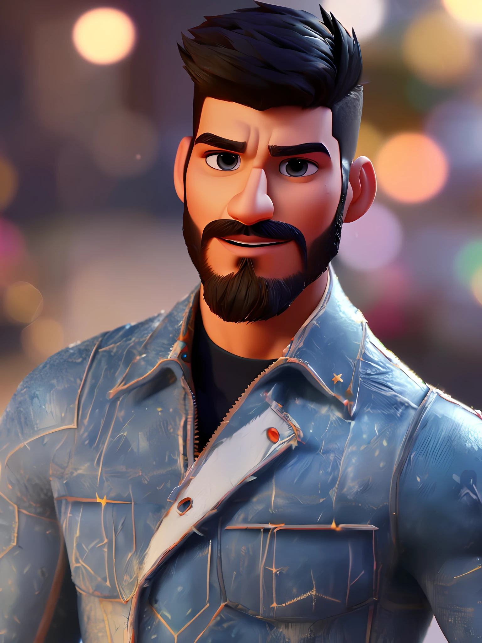 Gusttavo Lima, (pixar style) (masterpiece:1.2) (bokeh) (best quality) (detailed skin) (detailed texture) (8k) (claymation) (cinematic lighting) (sharp focus