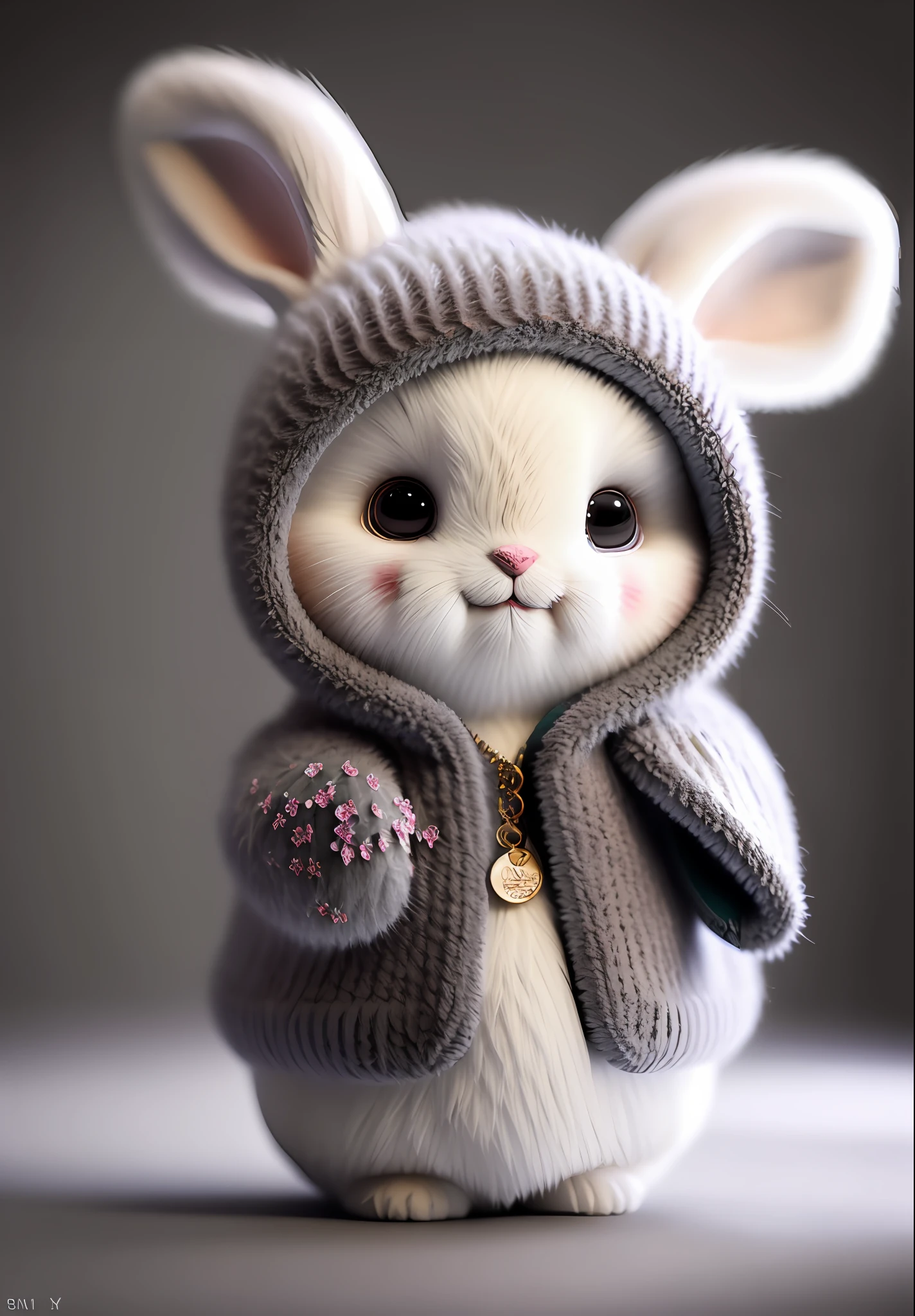 bunny, blur, bunny, flower, nature, no_humans, depth of field, to8contrast style, DARK_Glam, wearing DRK_Glam, deep shadows, (dark: 1.4), (8k, RAW photo, best quality, masterpiece: 1.2)