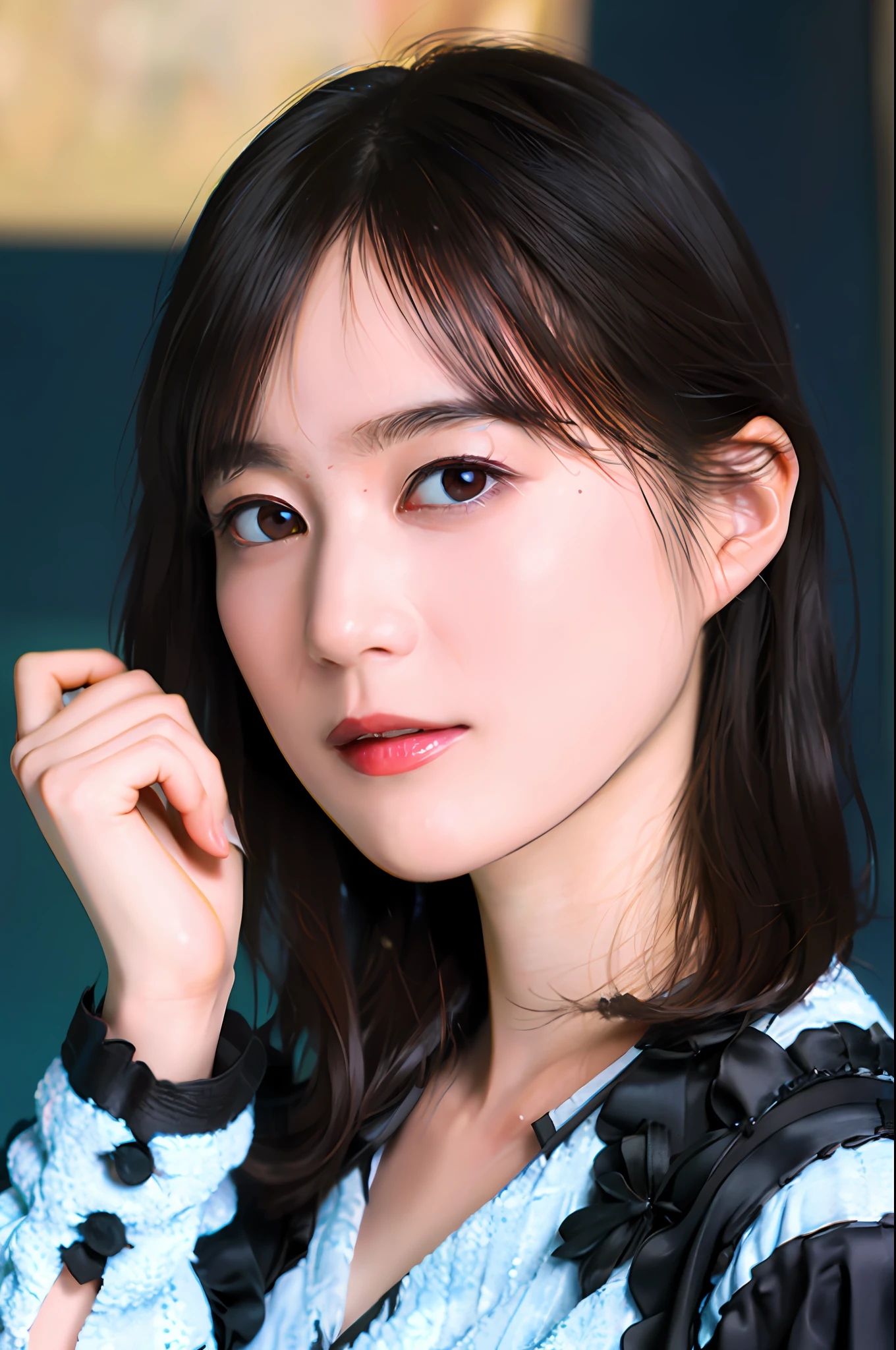 best quality, masterpiece, high resolution, 1girl, beautiful and perfect face, bob cut, maxi dress, intricate detailed, cinematic feel, 8k, extremely detailed